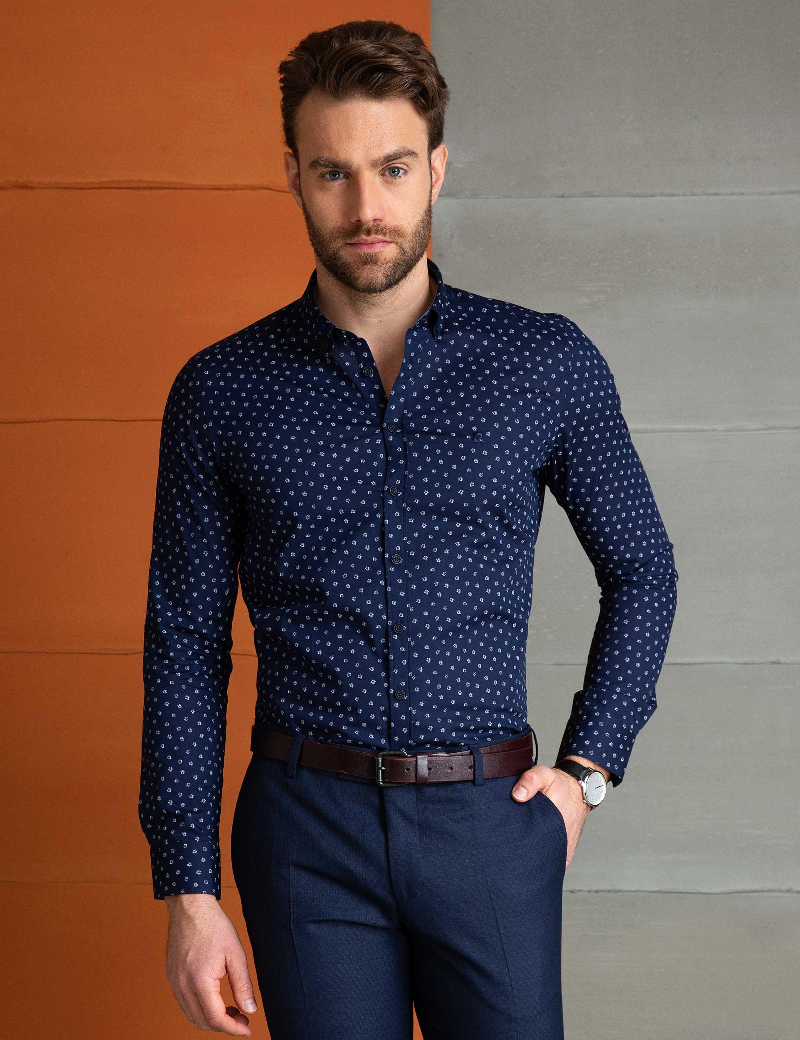 Lacivert Slim Fit Gömlek