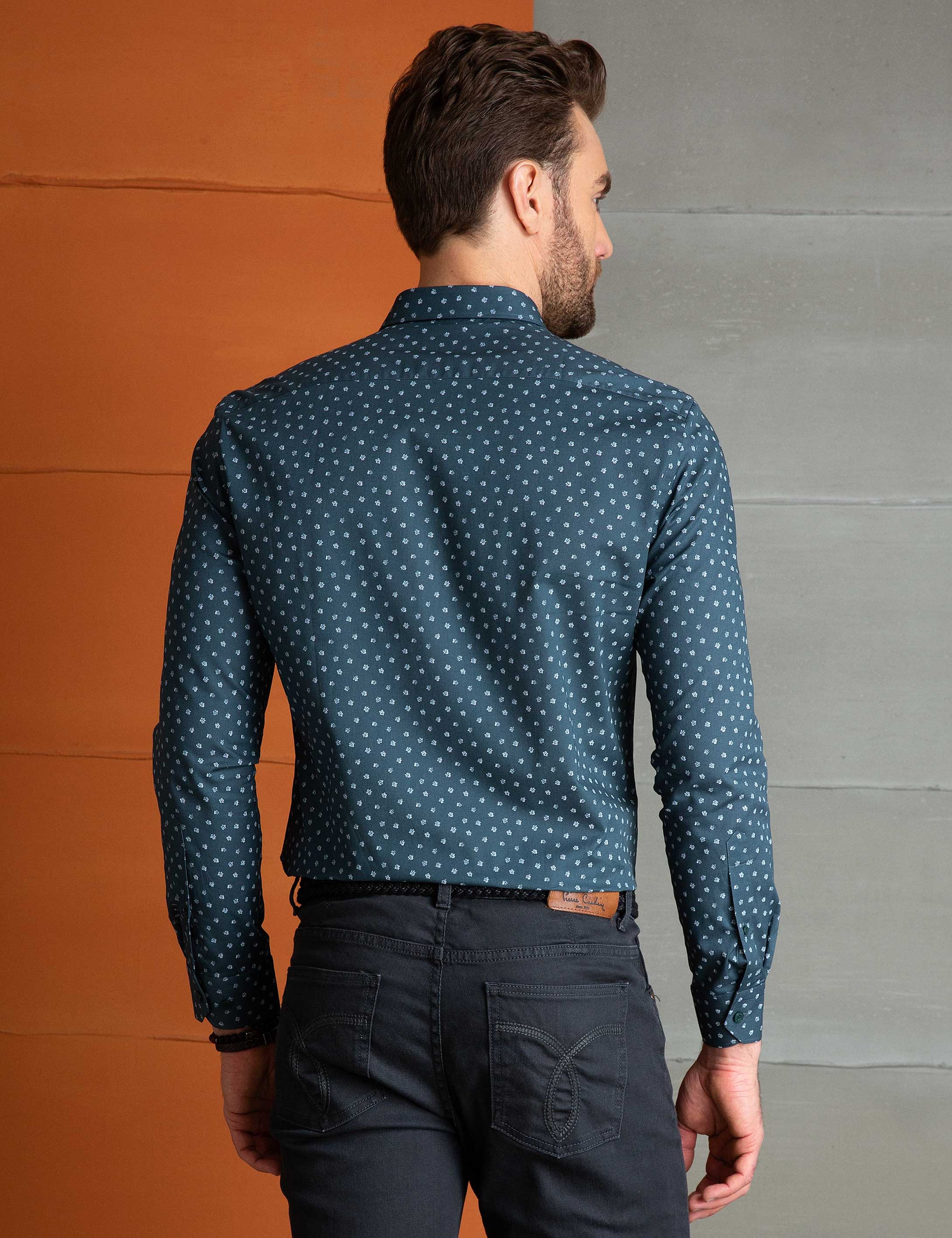 Yeşil Slim Fit Gömlek - Image 2