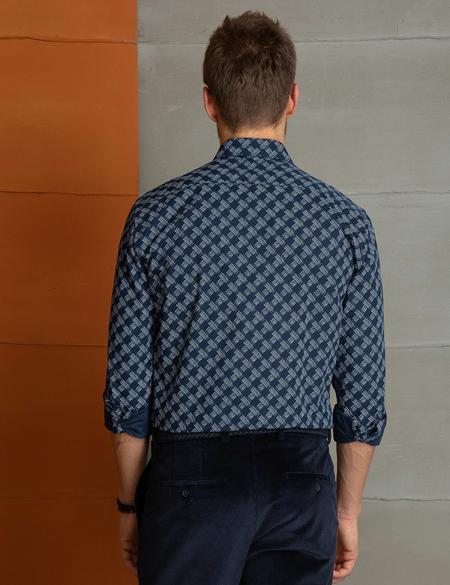 Lacivert Slim Fit Gömlek - 50201676014