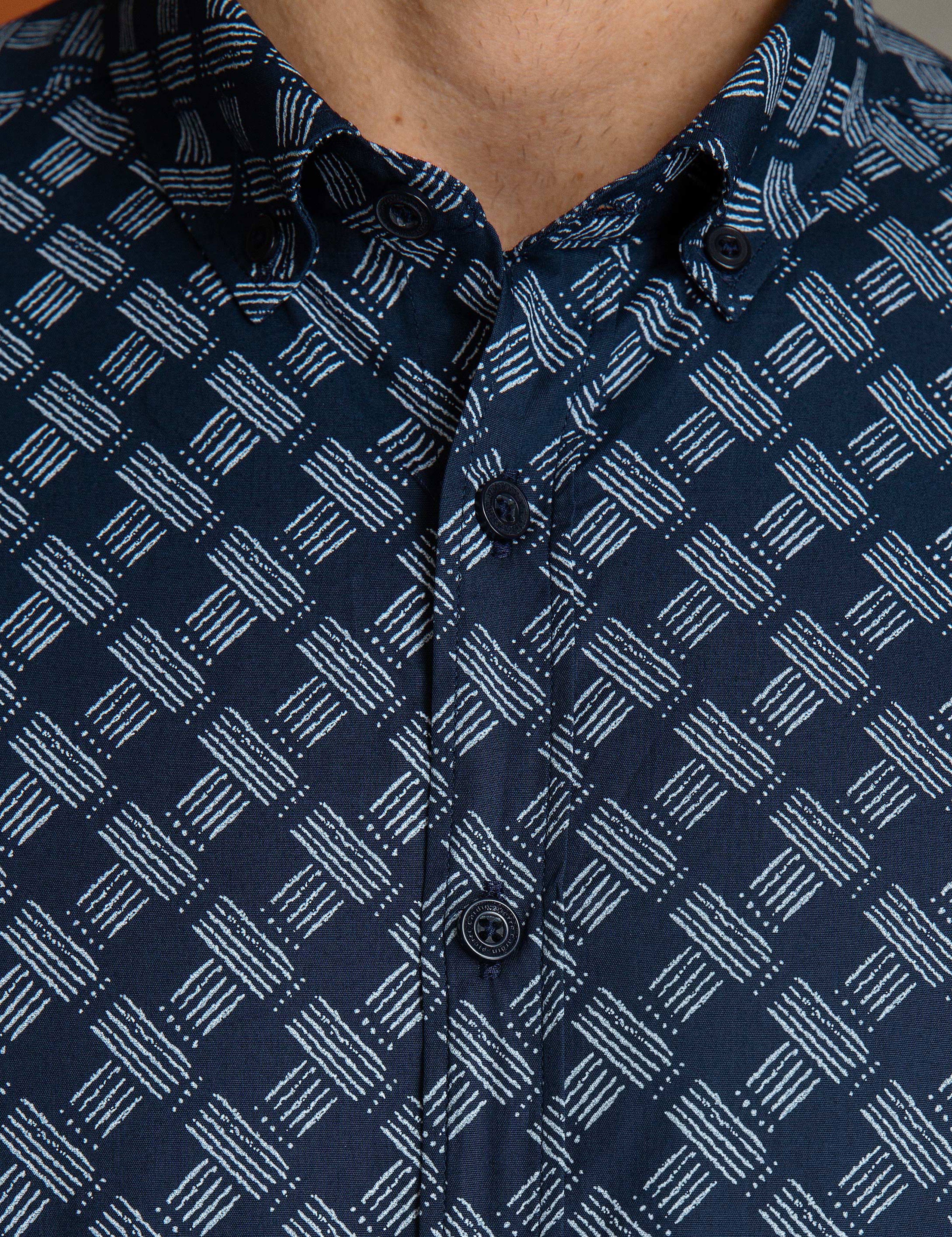 Lacivert Slim Fit Gömlek - Image 4
