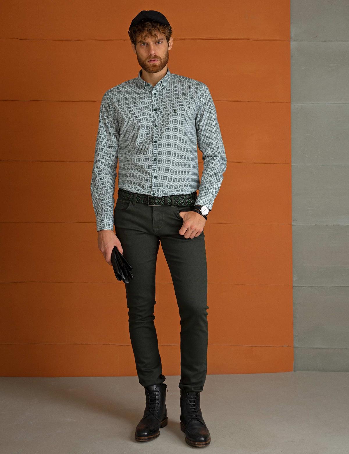 Mavi Slim Fit Gömlek