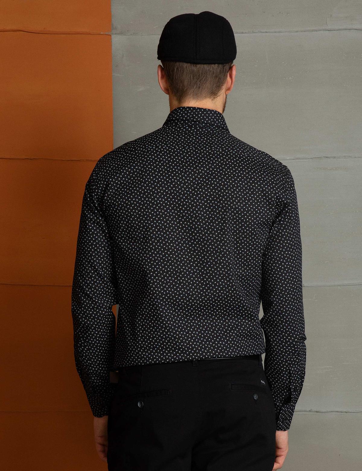 Siyah Slim Fit Gömlek - 50202424019