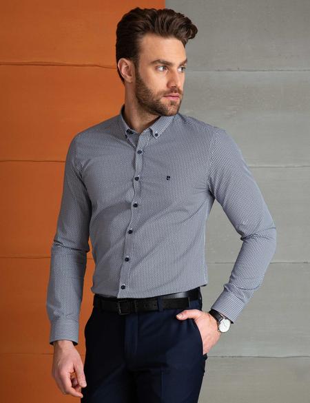 Lacivert Slim Fit Gömlek - 50202425021