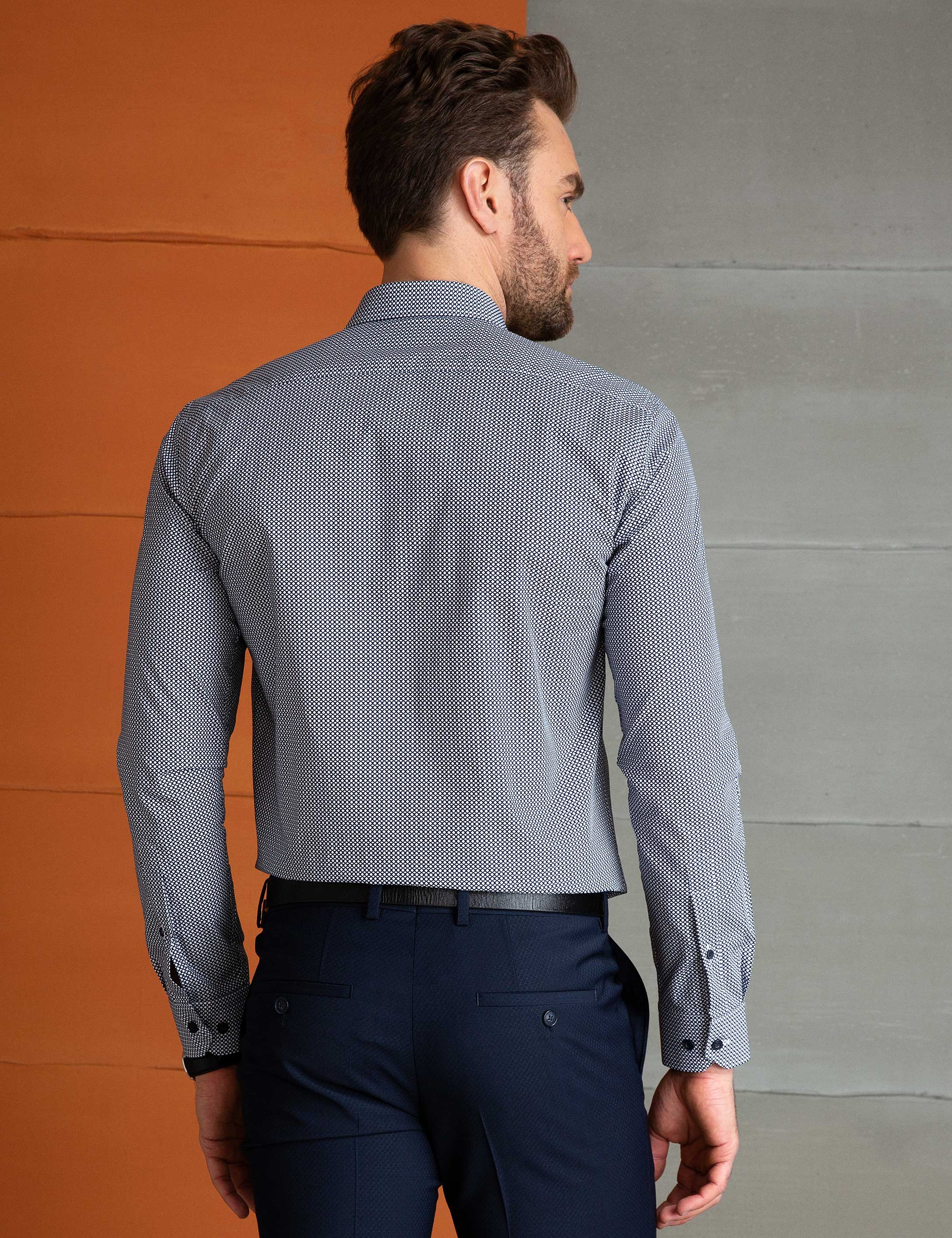 Lacivert Slim Fit Gömlek - Image 2