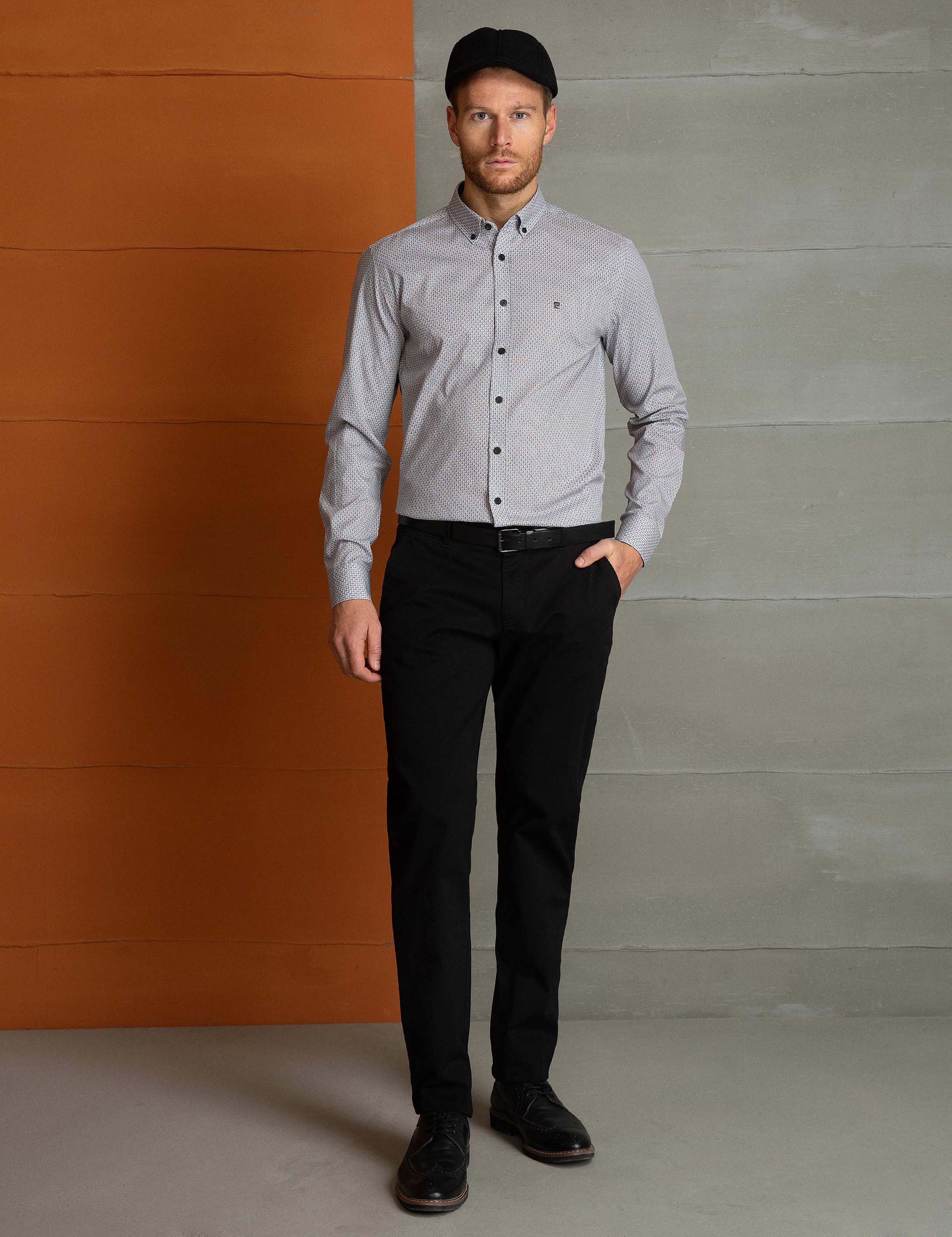 Bej Slim Fit Gömlek - Image 1