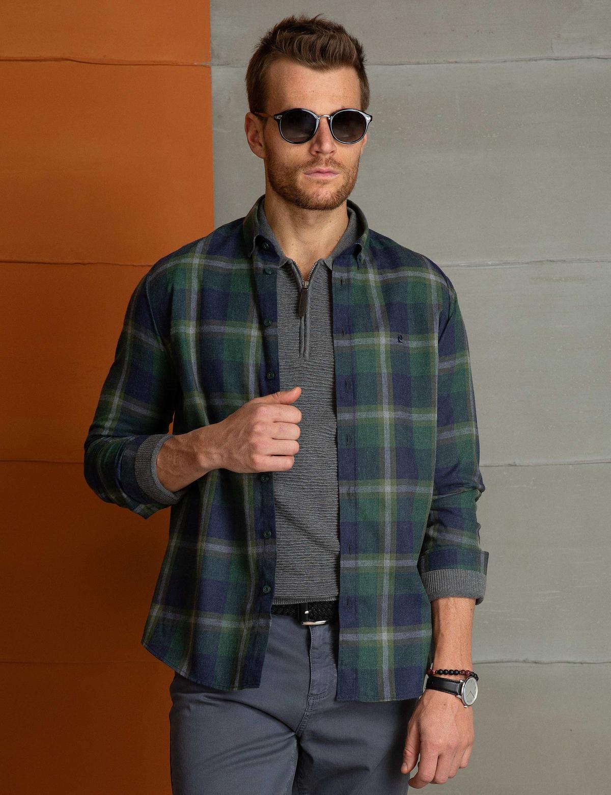 Yeşil Slim Fit Gömlek - 50202438026