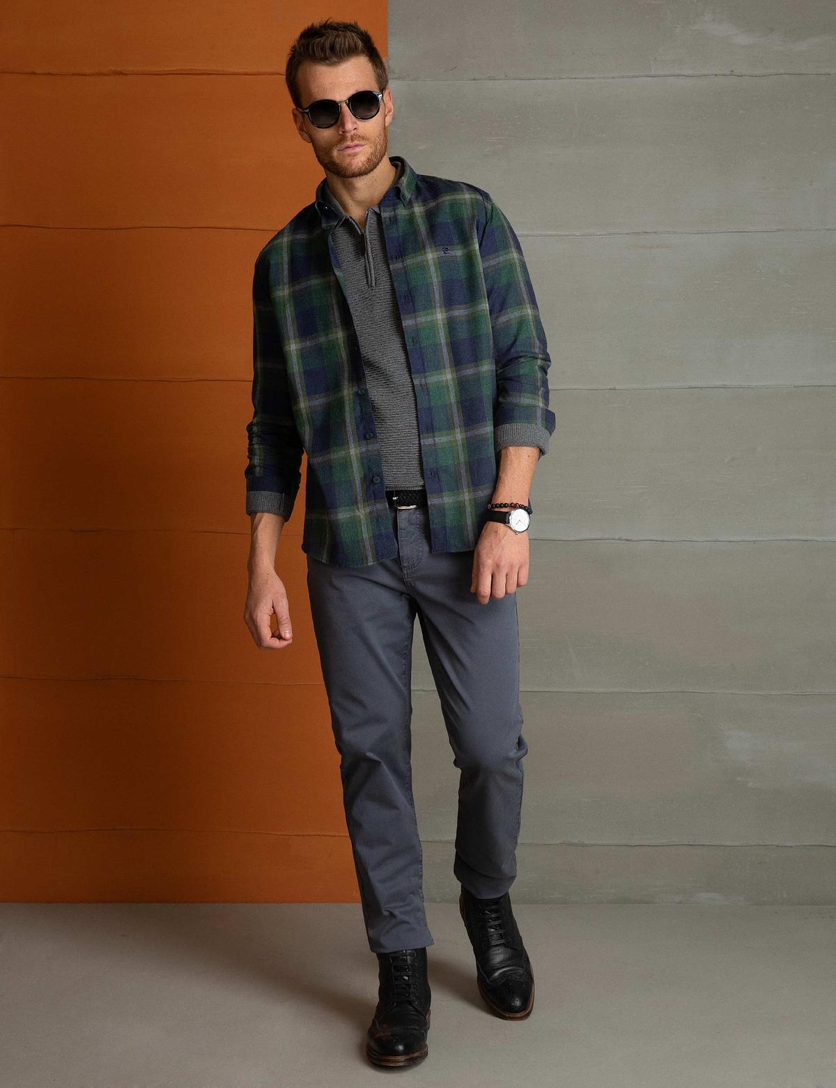 Yeşil Slim Fit Gömlek