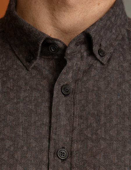 Kahverengi Slim Fit Gömlek - 50202441003