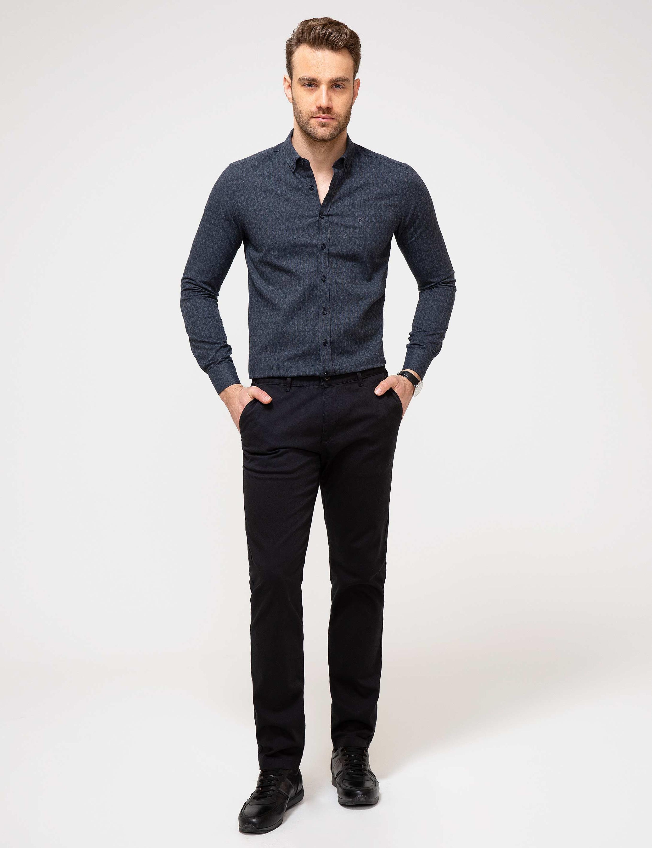 Lacivert Slim Fit Gömlek