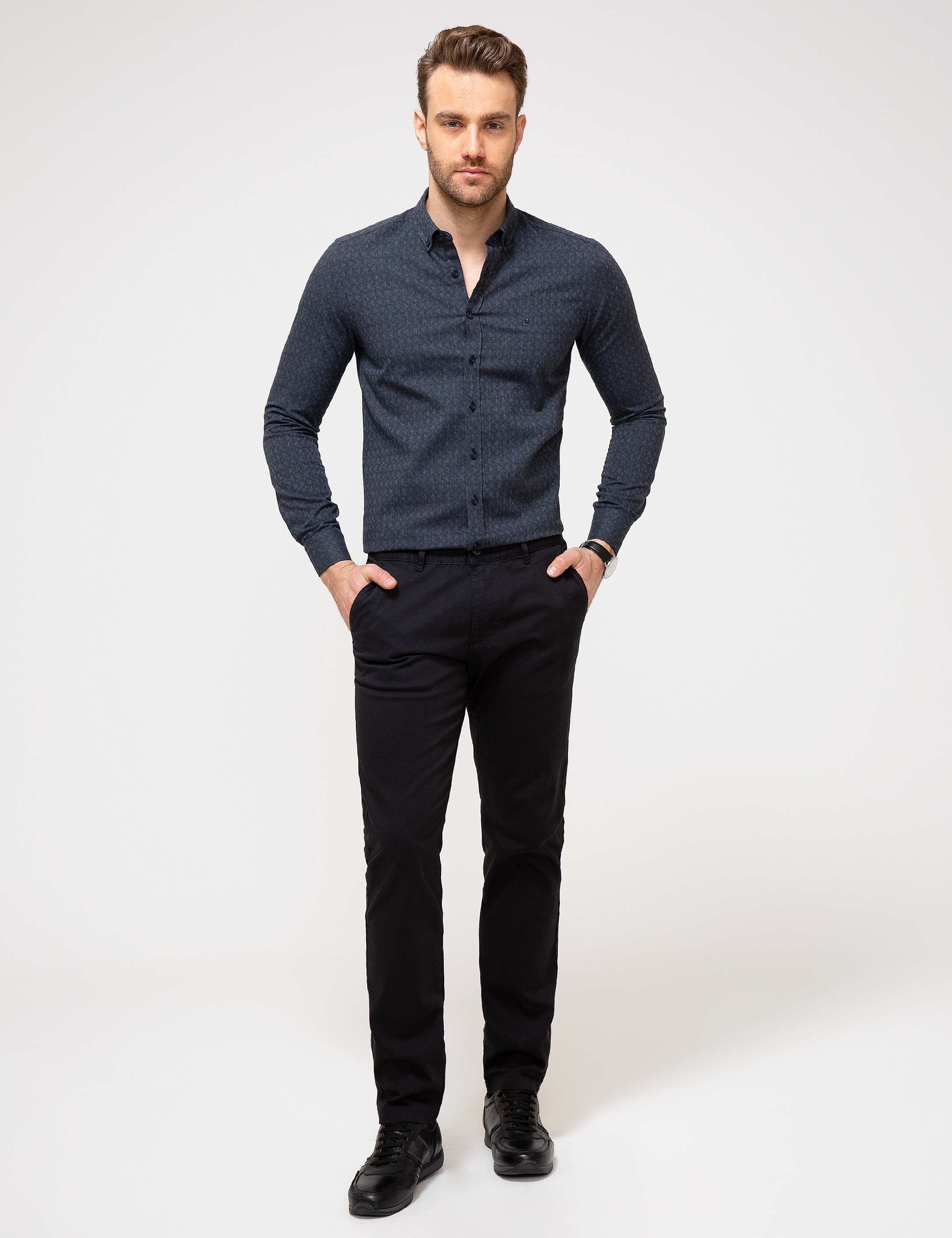 Lacivert Slim Fit Gömlek