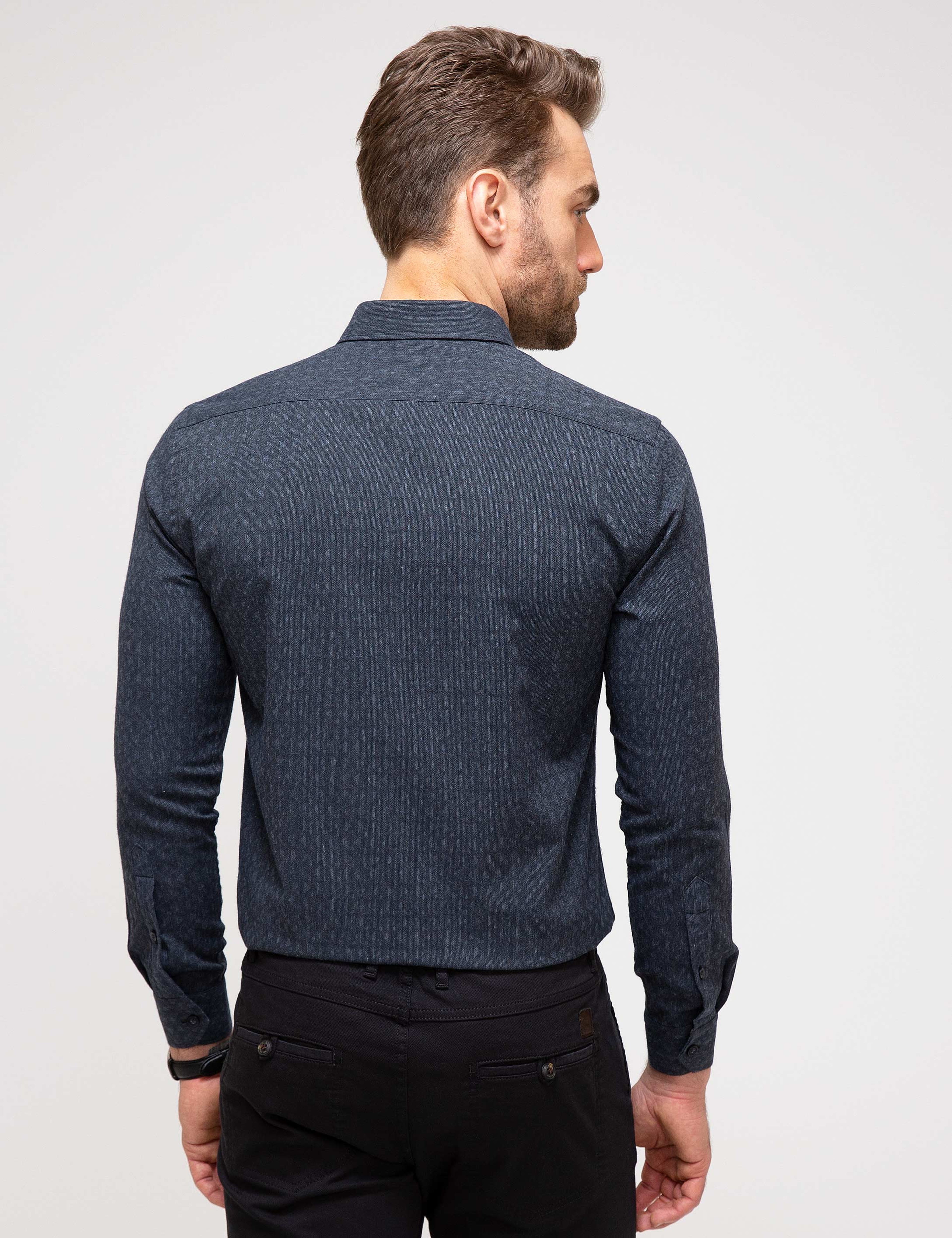 Lacivert Slim Fit Gömlek