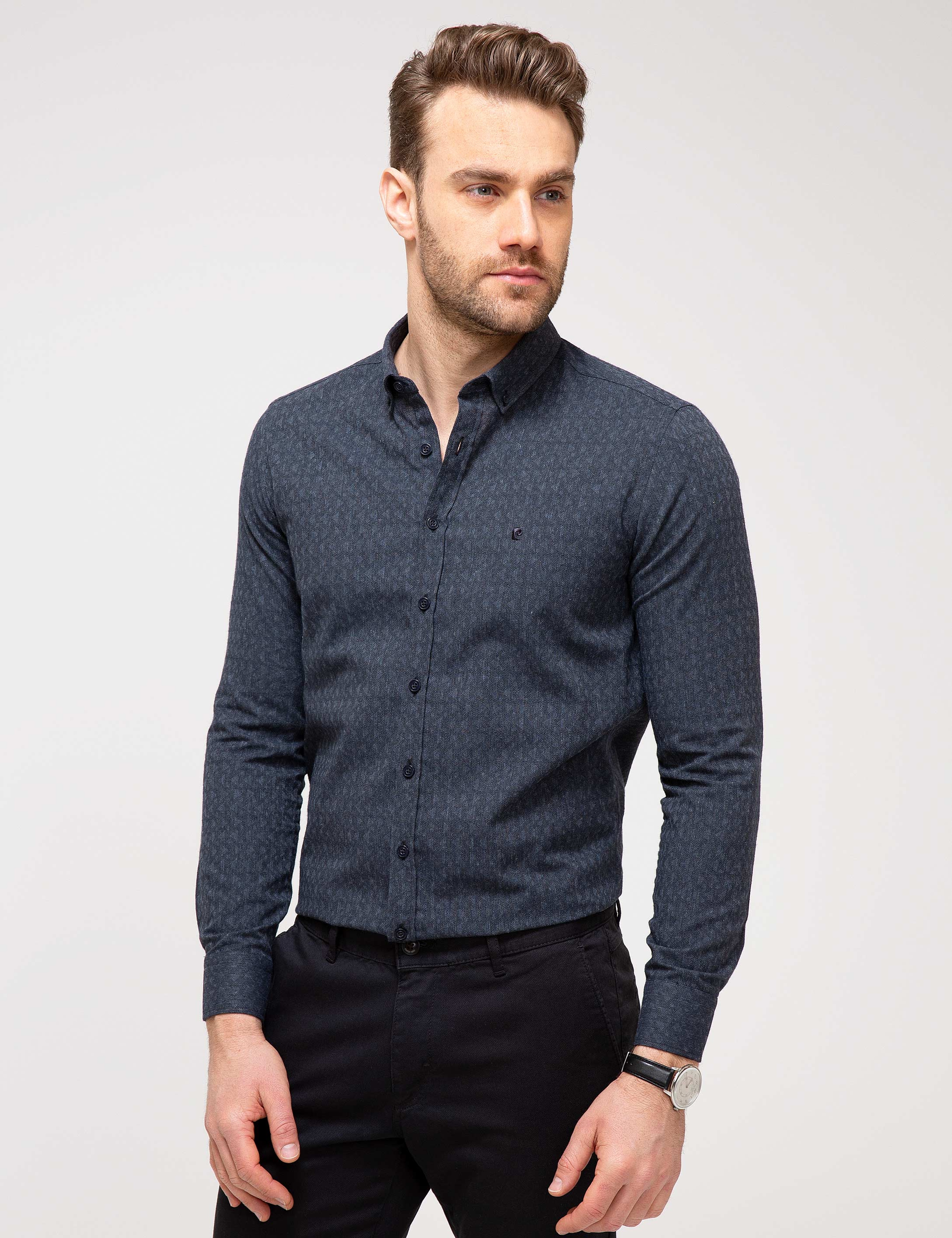 Lacivert Slim Fit Gömlek