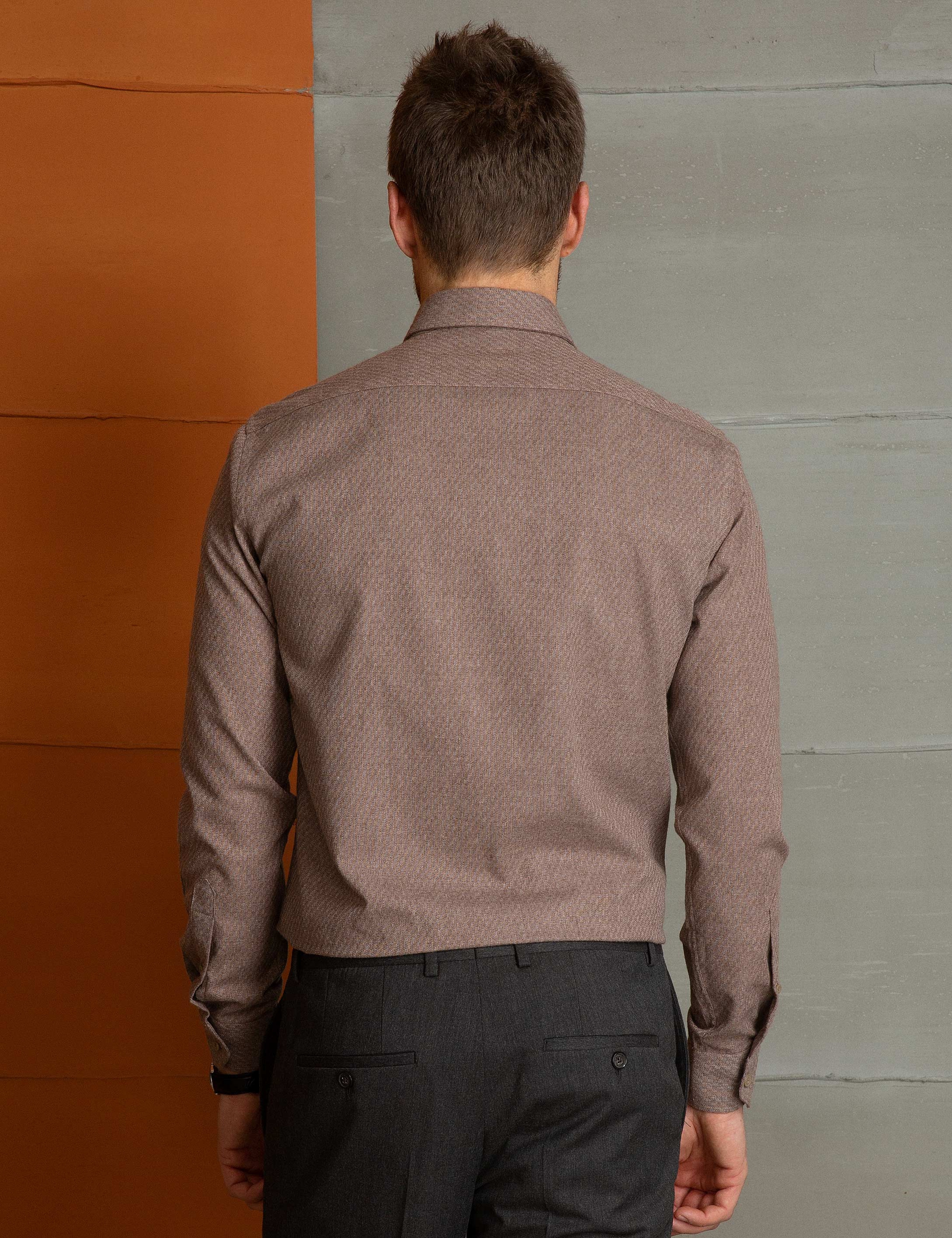 Bej Slim Fit Gömlek - Image 3