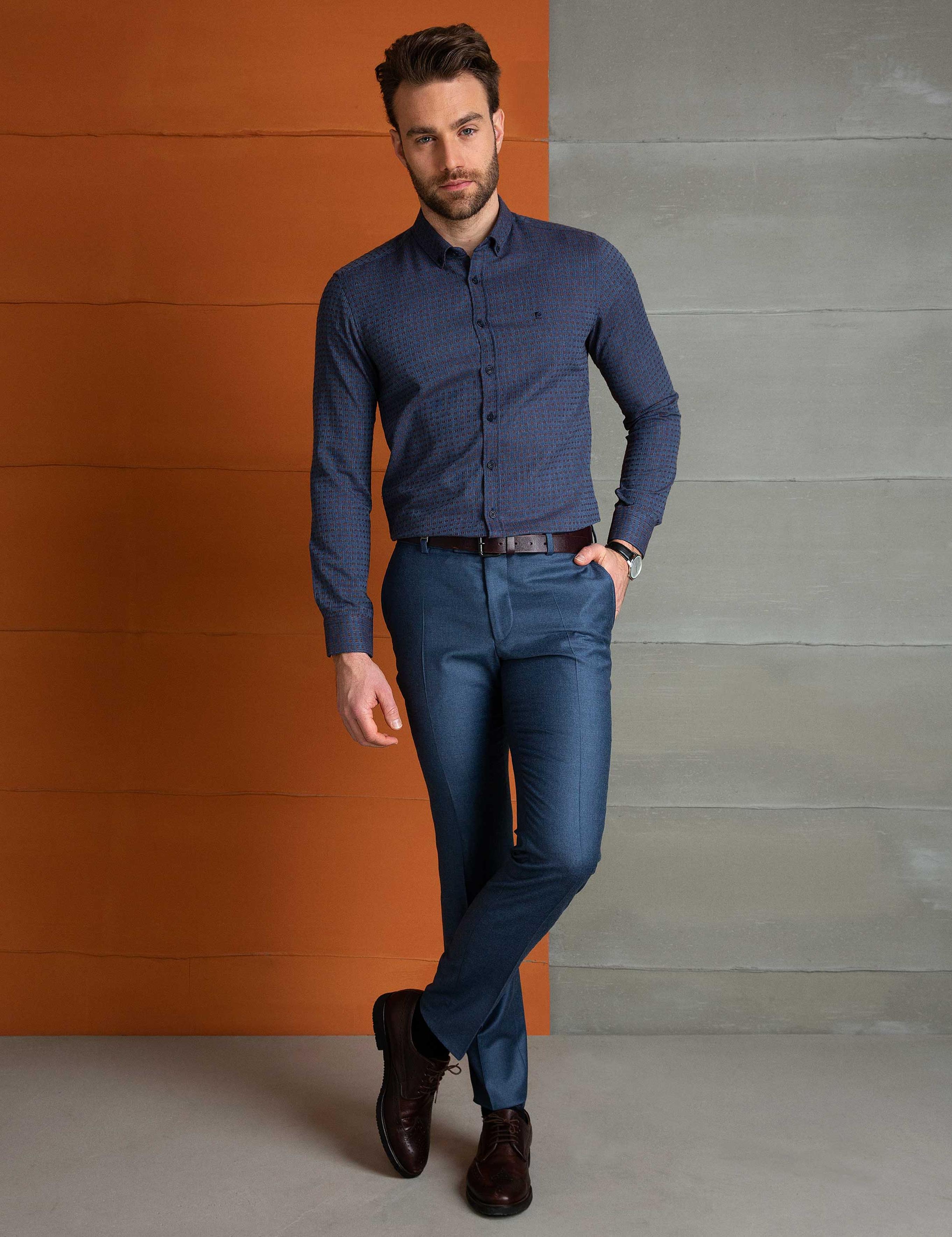 Kiremit Slim Fit Gömlek