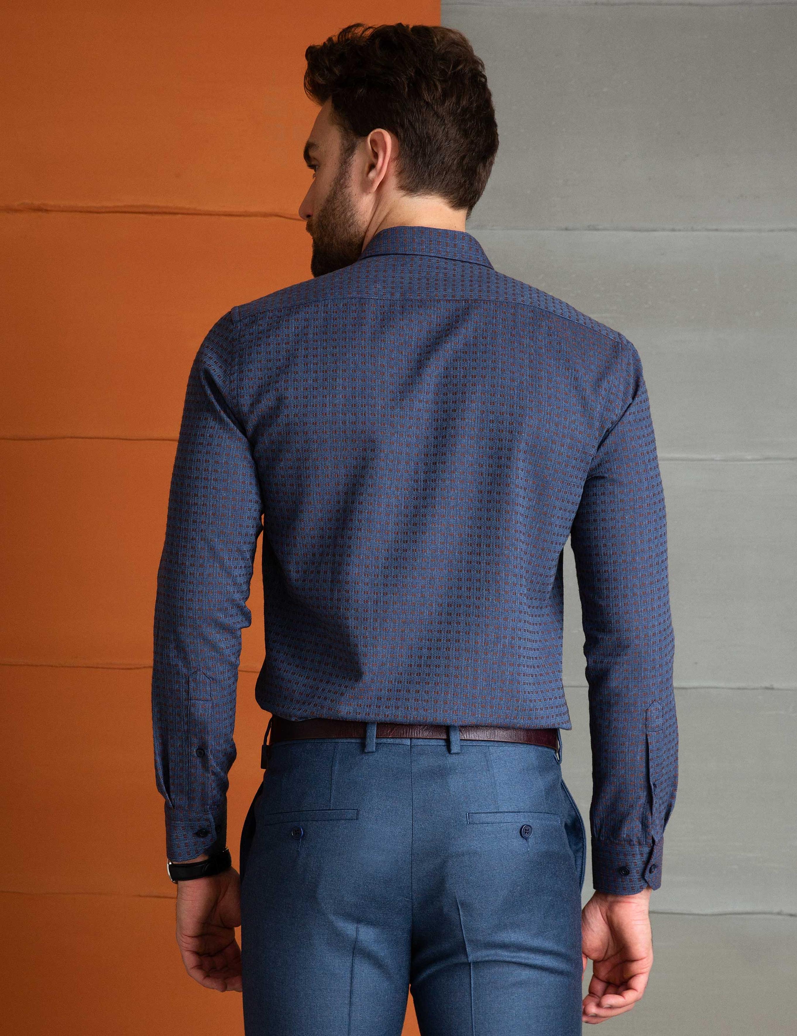 Kiremit Slim Fit Gömlek