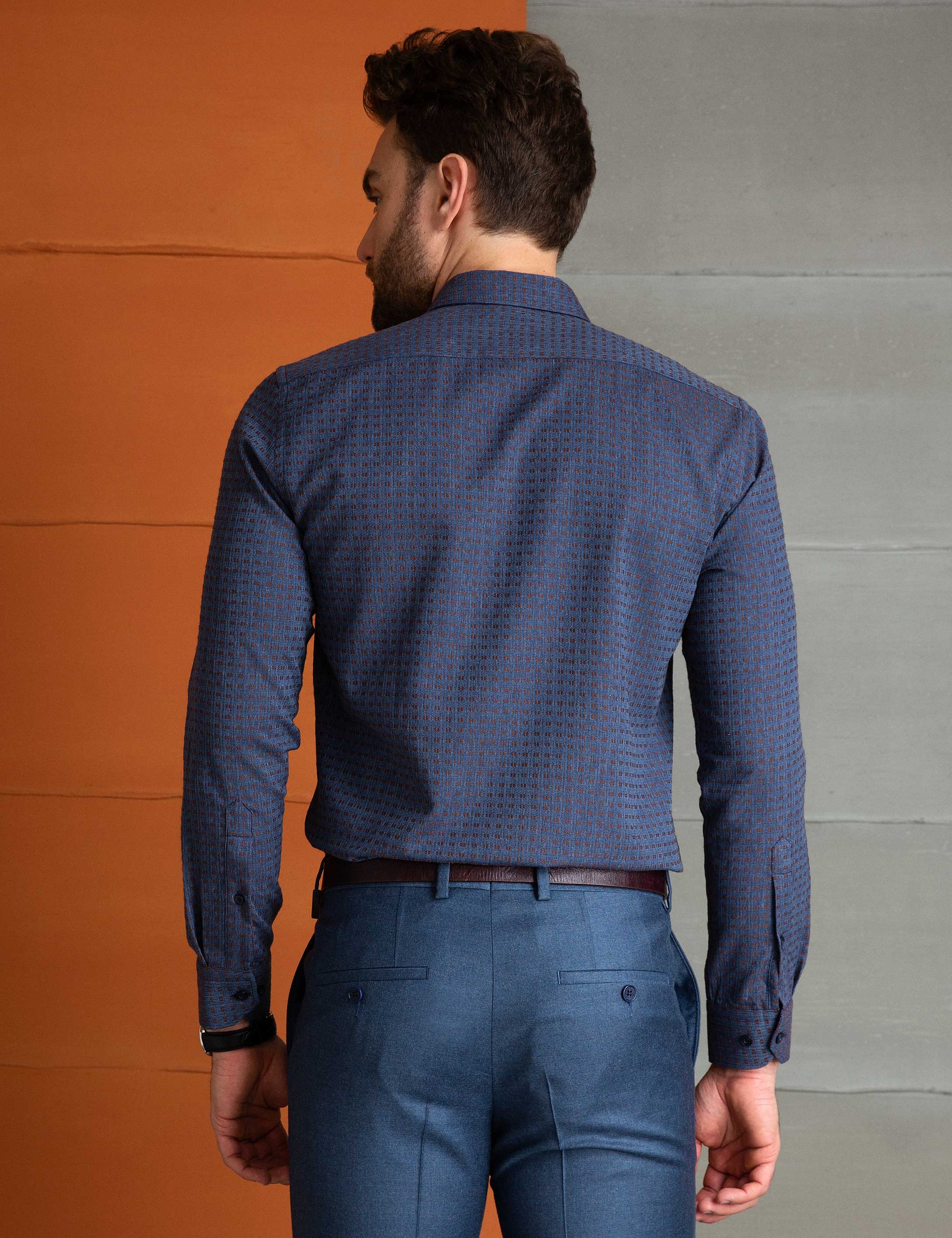 Kiremit Slim Fit Gömlek