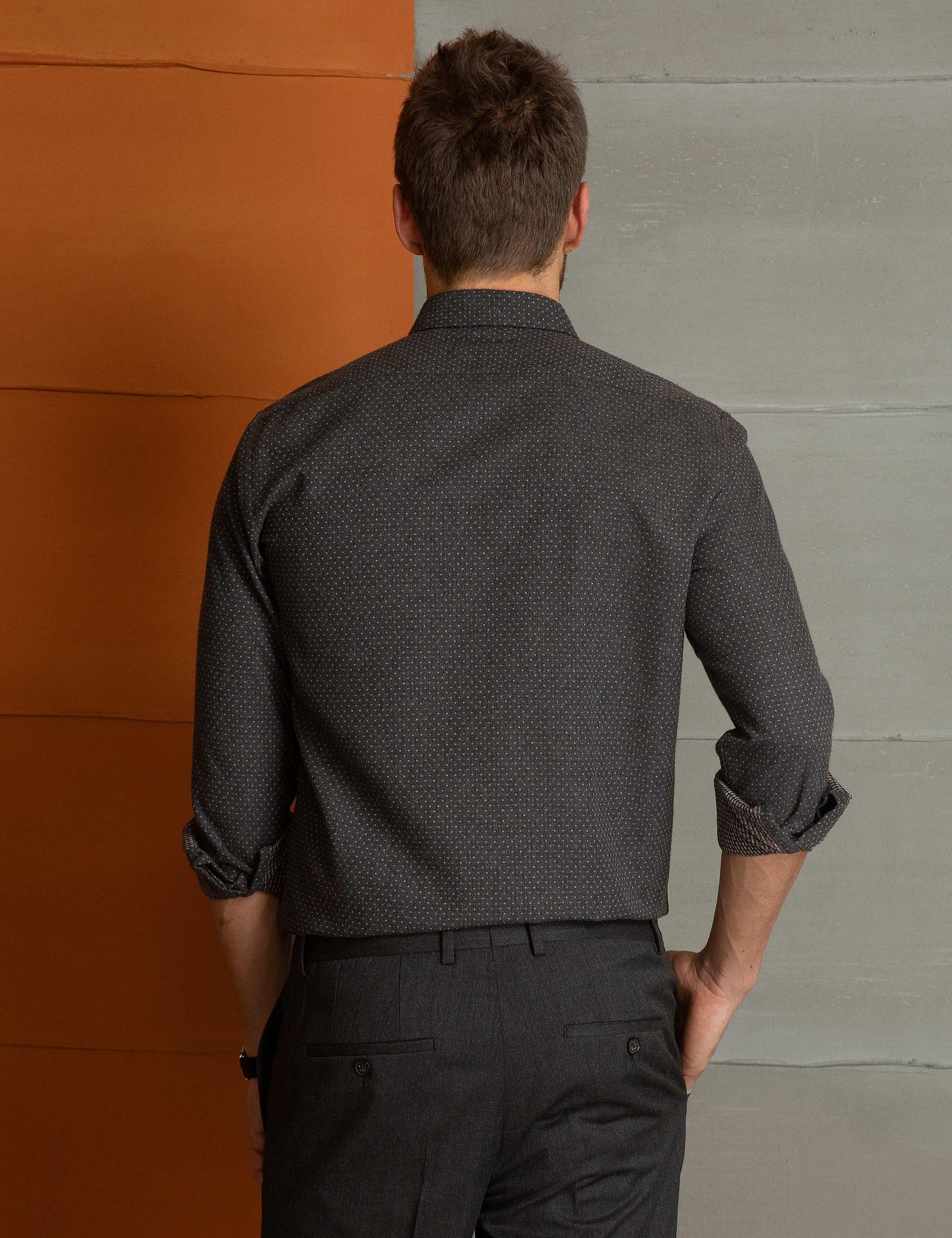 Kiremit Slim Fit Gömlek