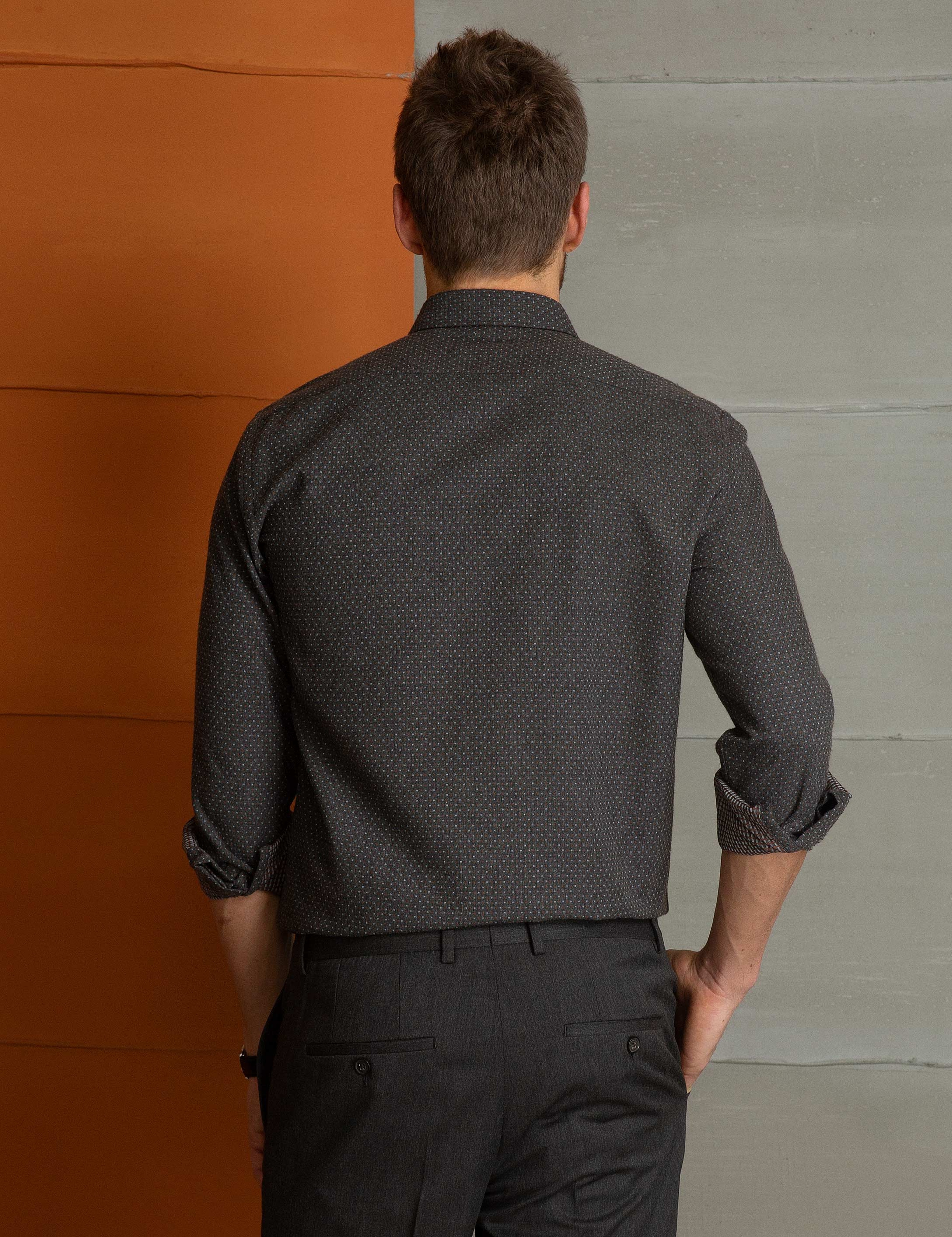 Kiremit Slim Fit Gömlek - Image 3