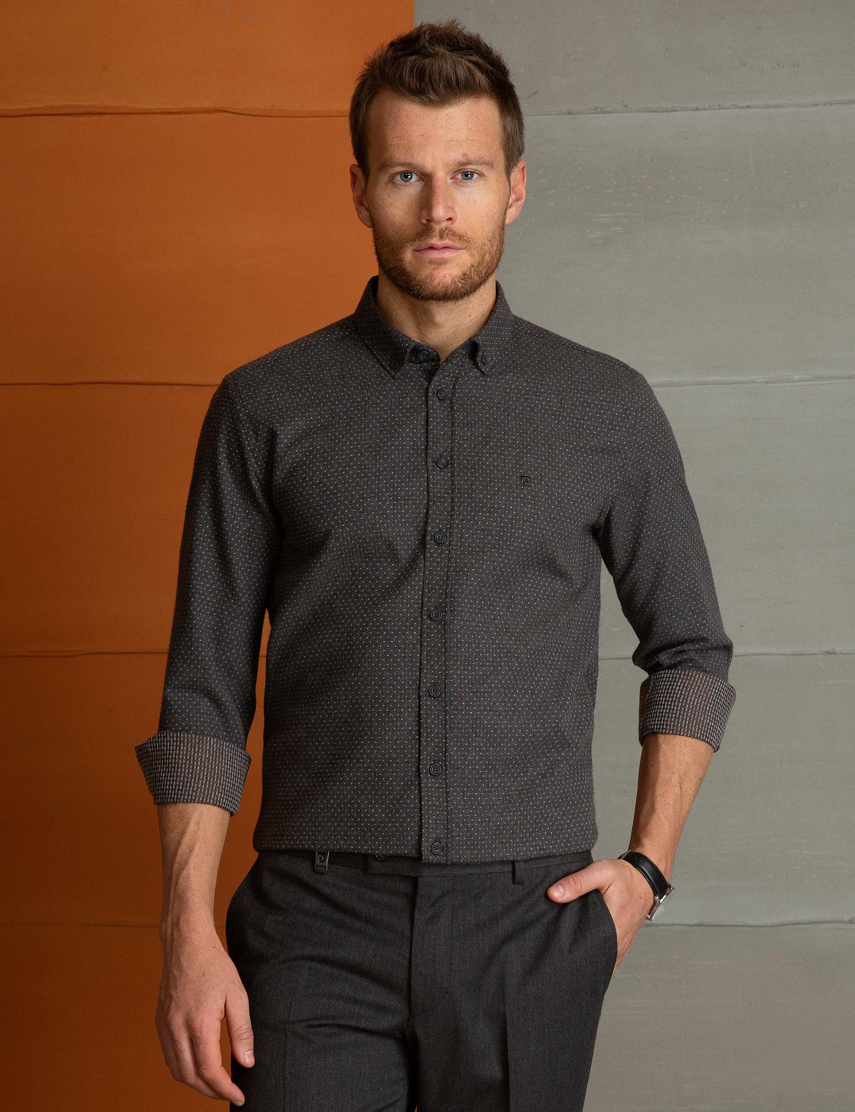 Kiremit Slim Fit Gömlek