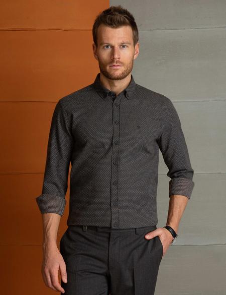 Kiremit Slim Fit Gömlek - 50202446012