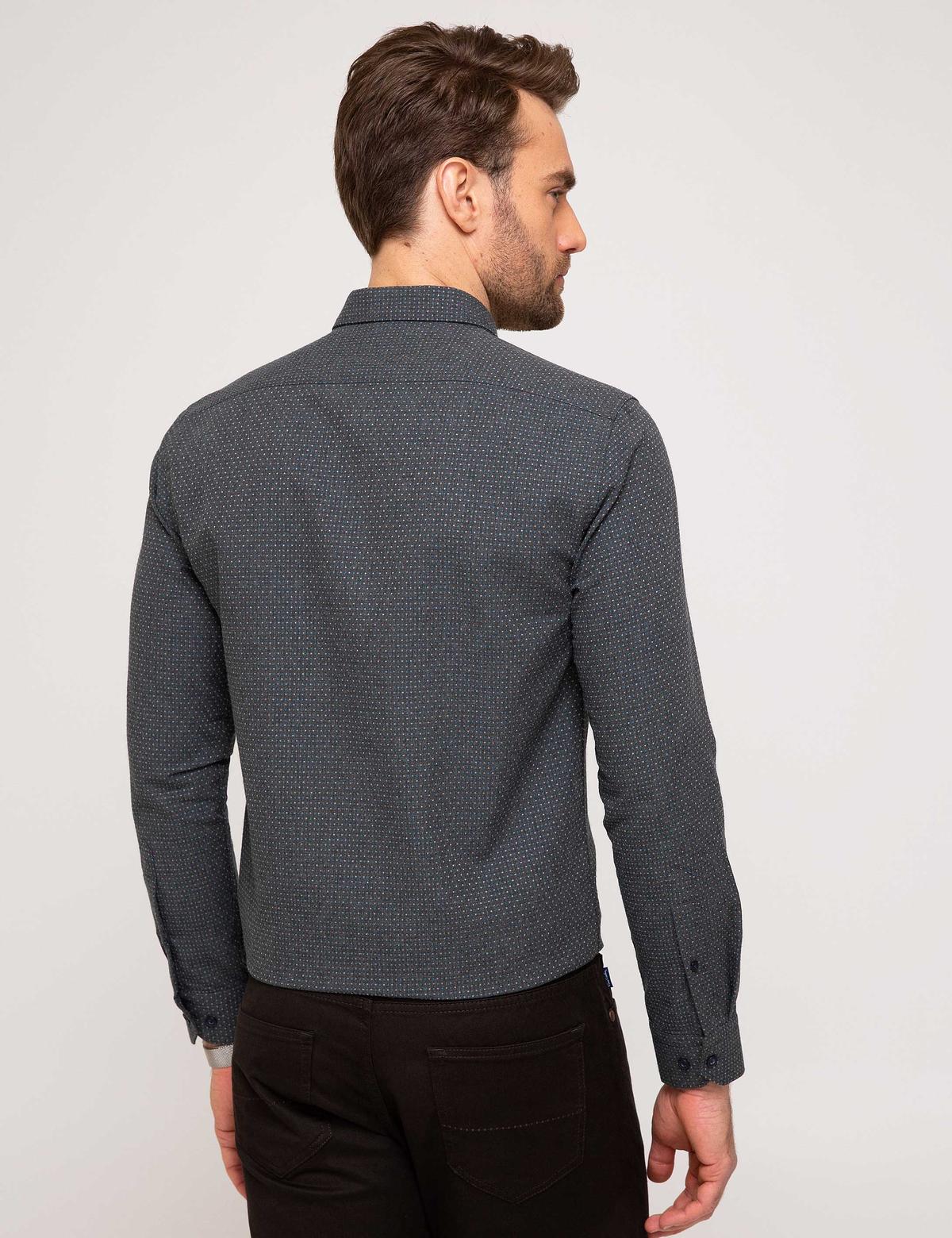 Kahverengi Slim Fit Gömlek - 50202446023