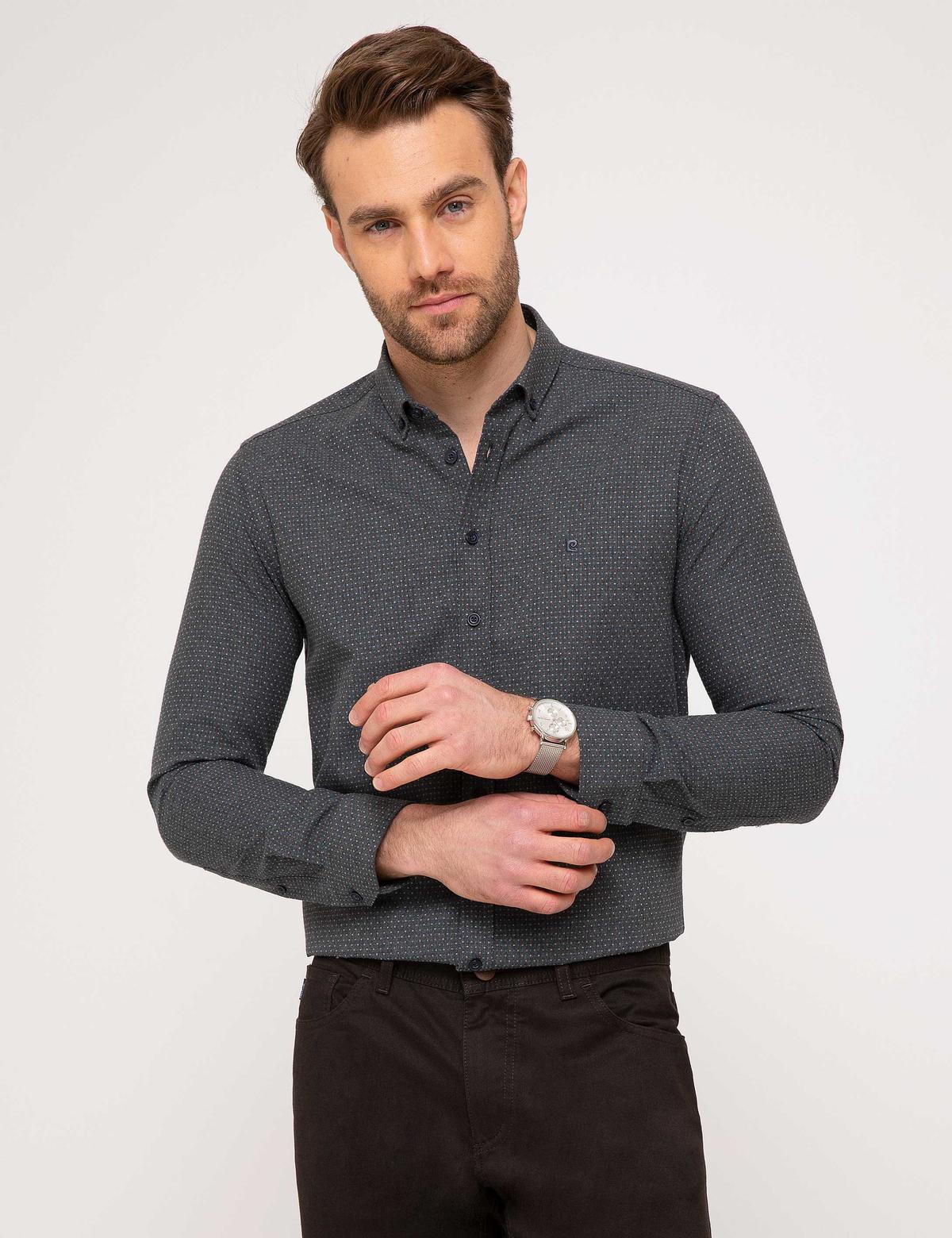 Kahverengi Slim Fit Gömlek