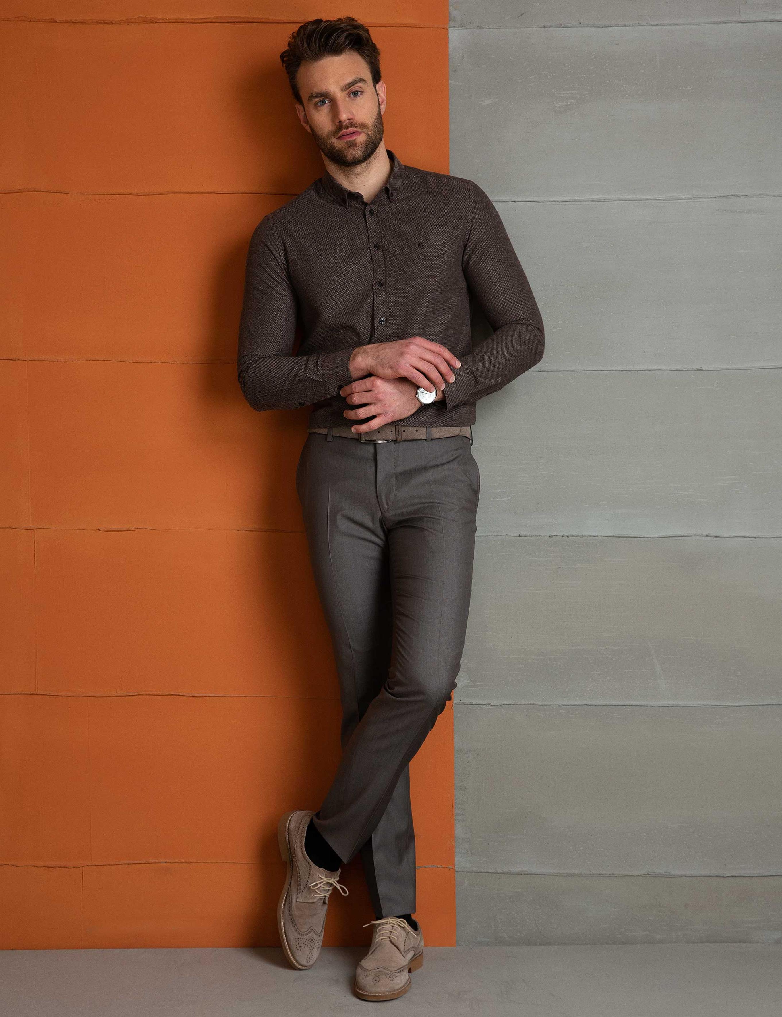 Haki Slim Fit Gömlek