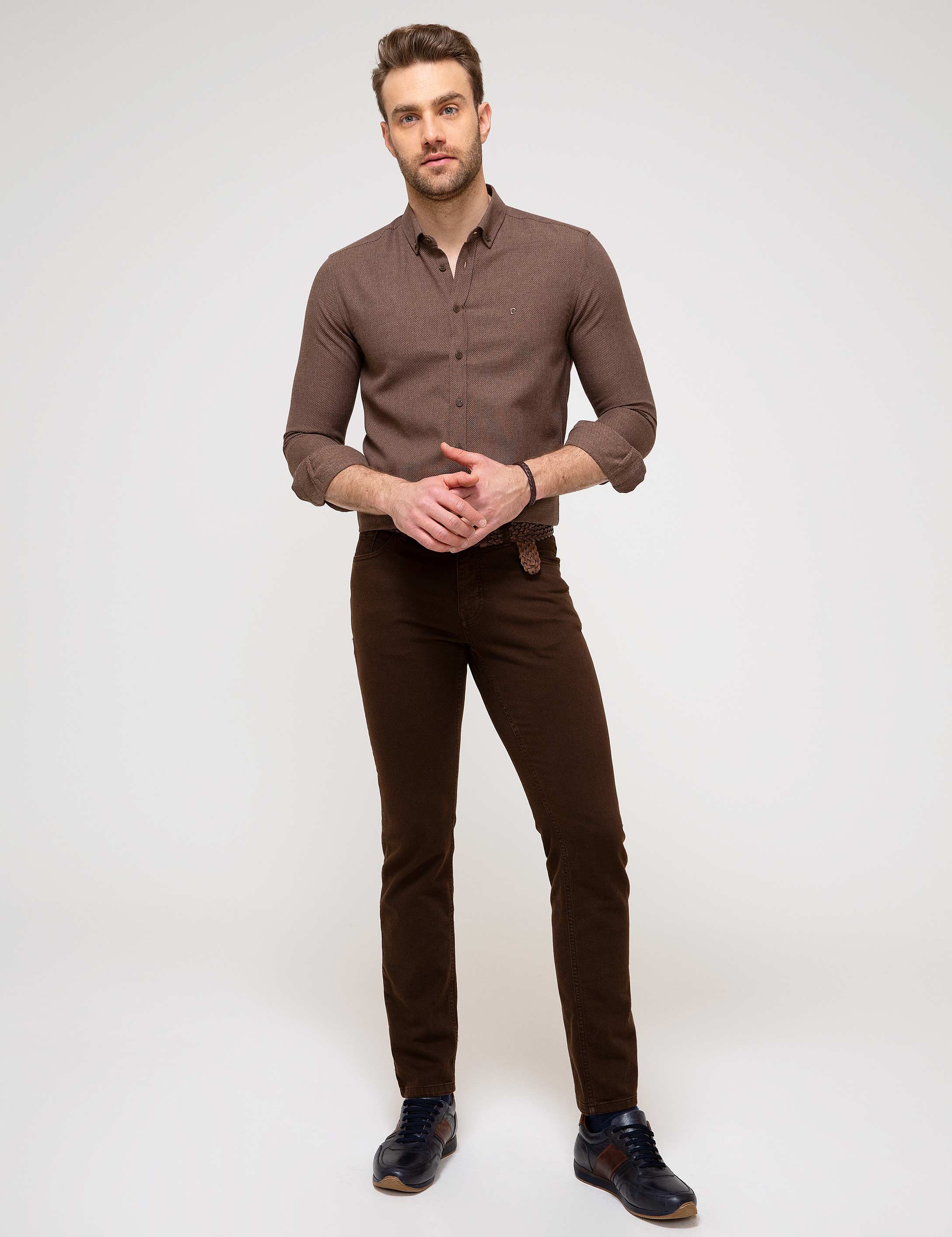 Kiremit Slim Fit Gömlek - Image 3