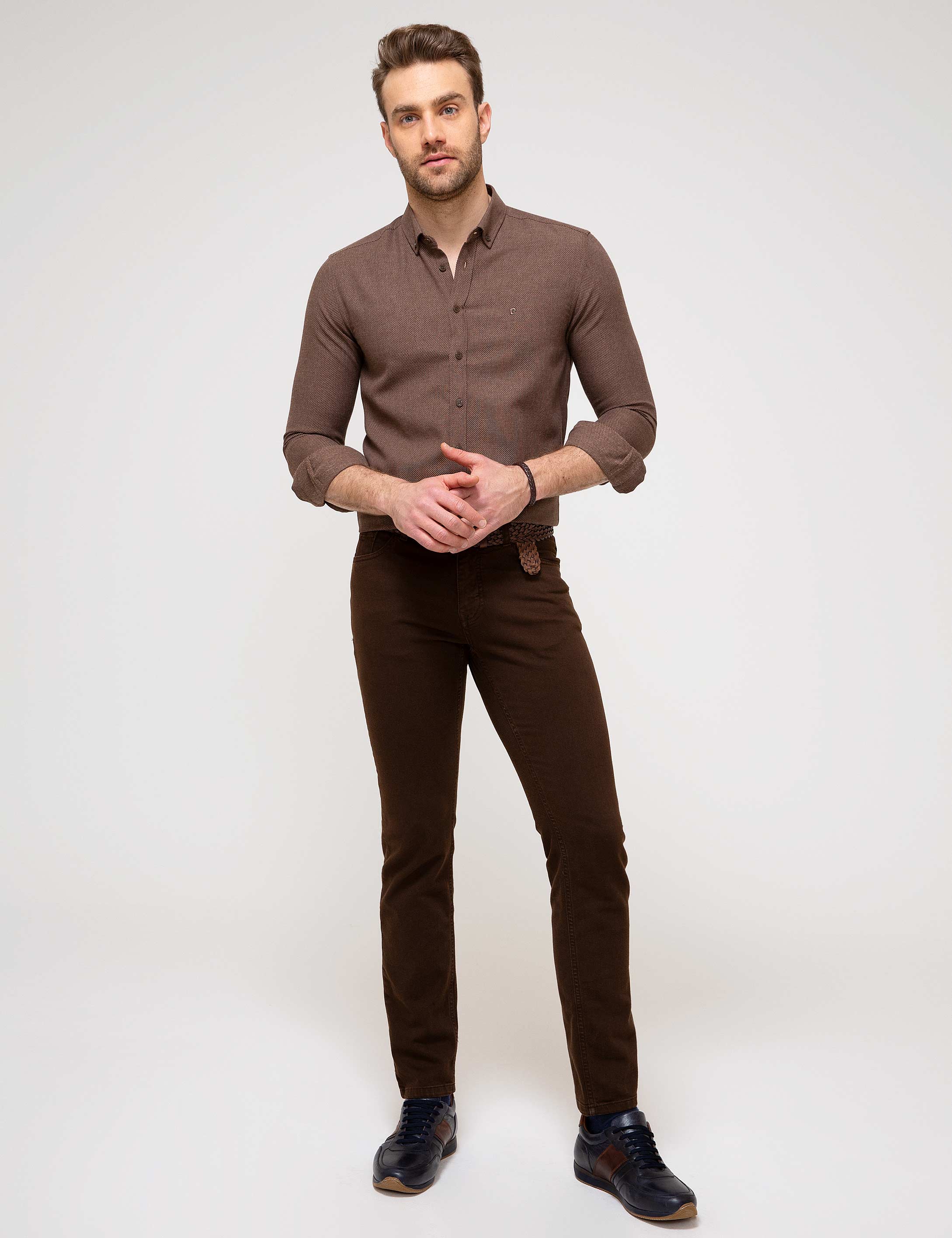 Kiremit Slim Fit Gömlek