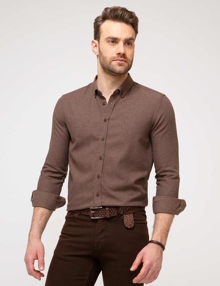 Kiremit Slim Fit Gömlek - 50202447012
