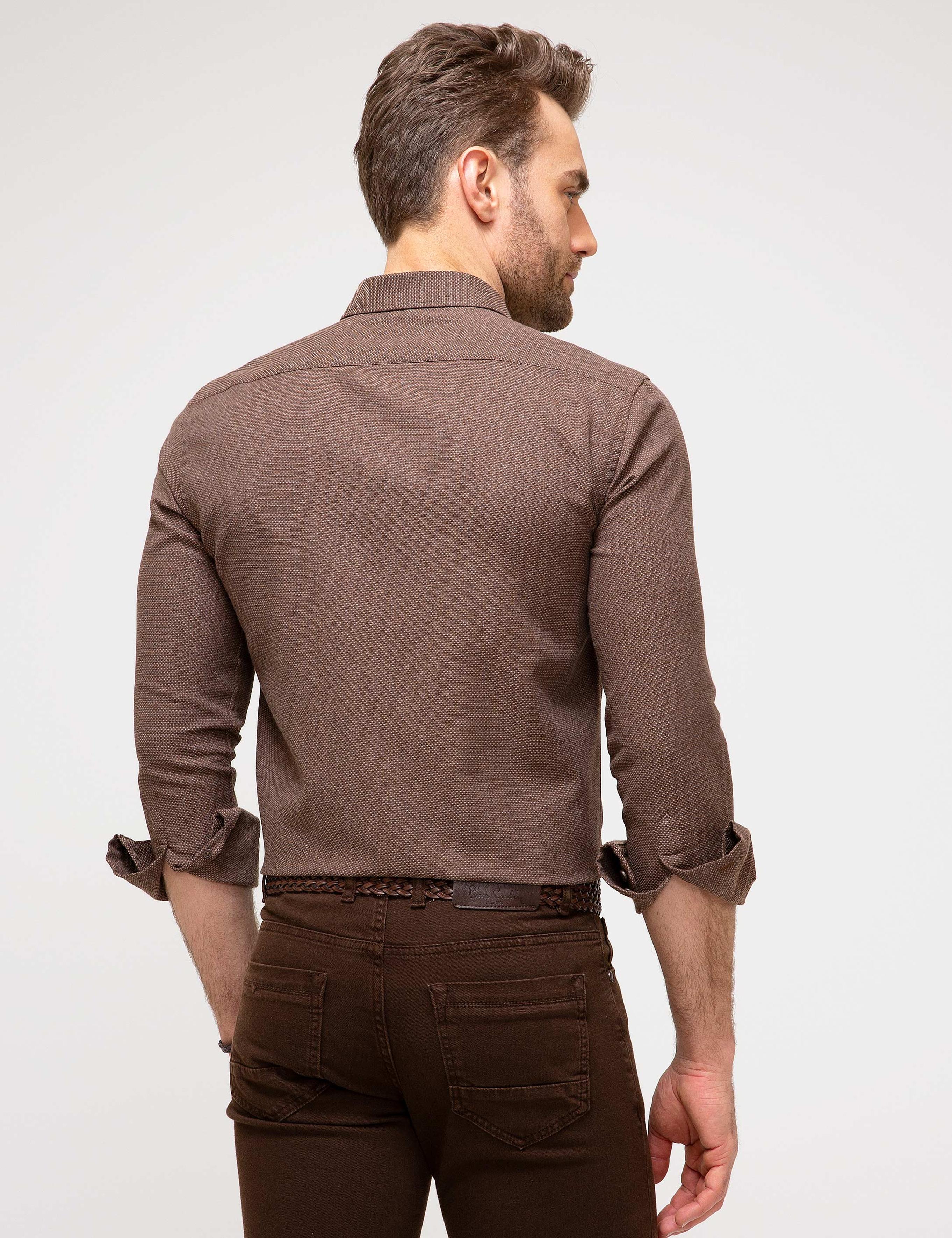 Kiremit Slim Fit Gömlek