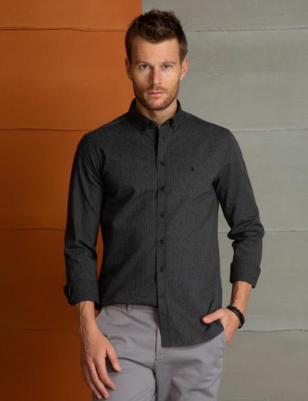 Siyah Slim Fit Gömlek - 50202448001