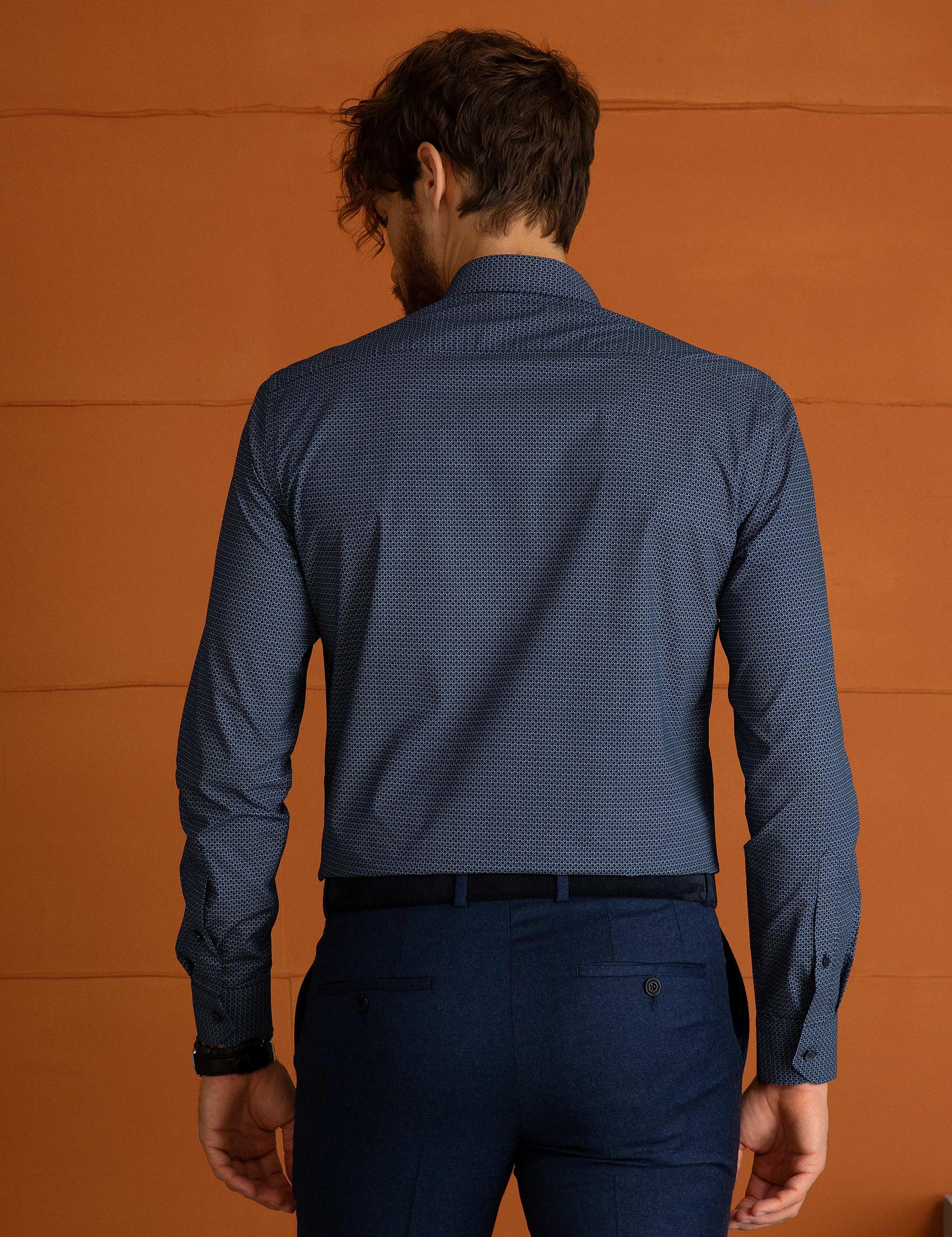 Lacivert Slim Fit Gömlek