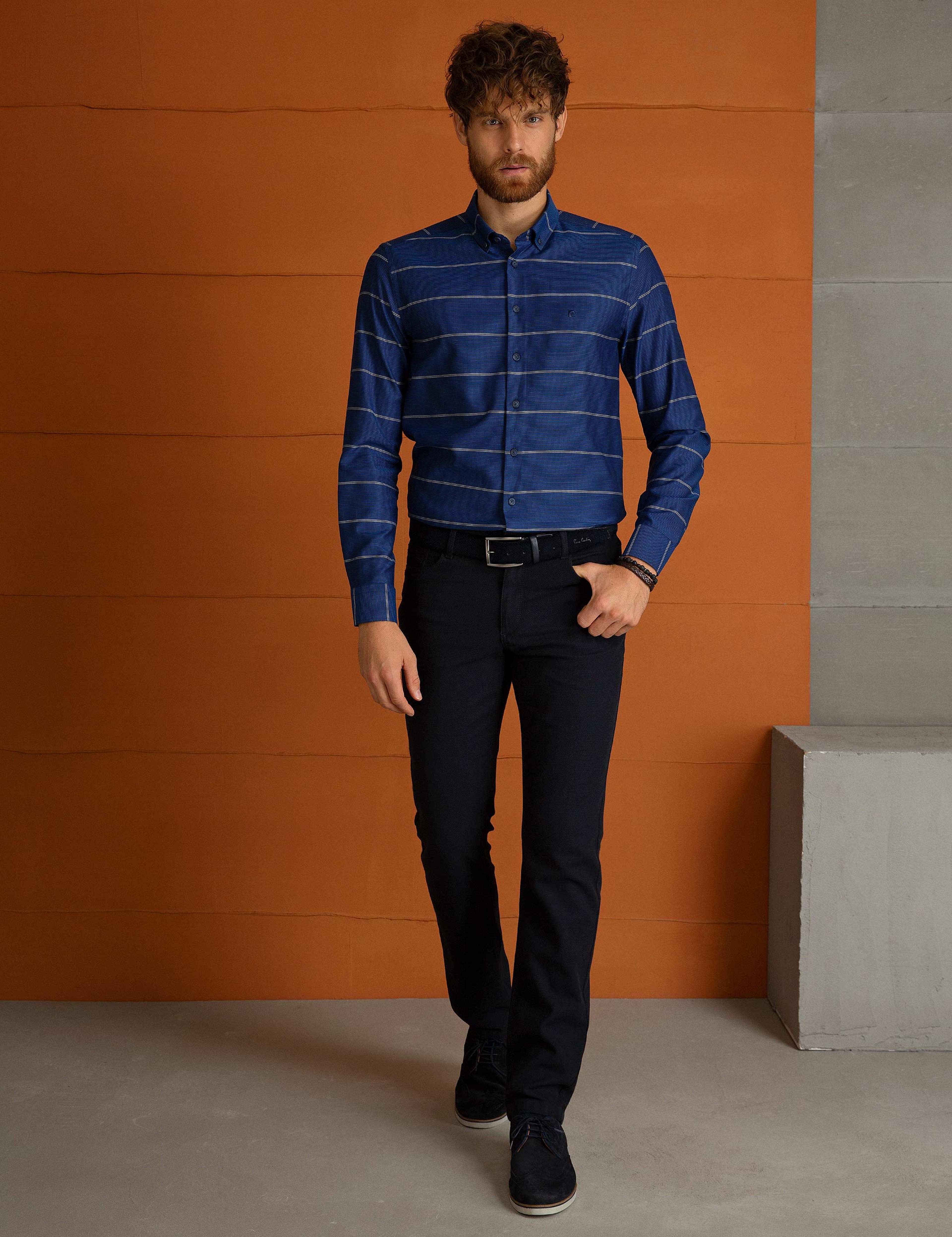Lacivert Slim Fit Gömlek - Image 1