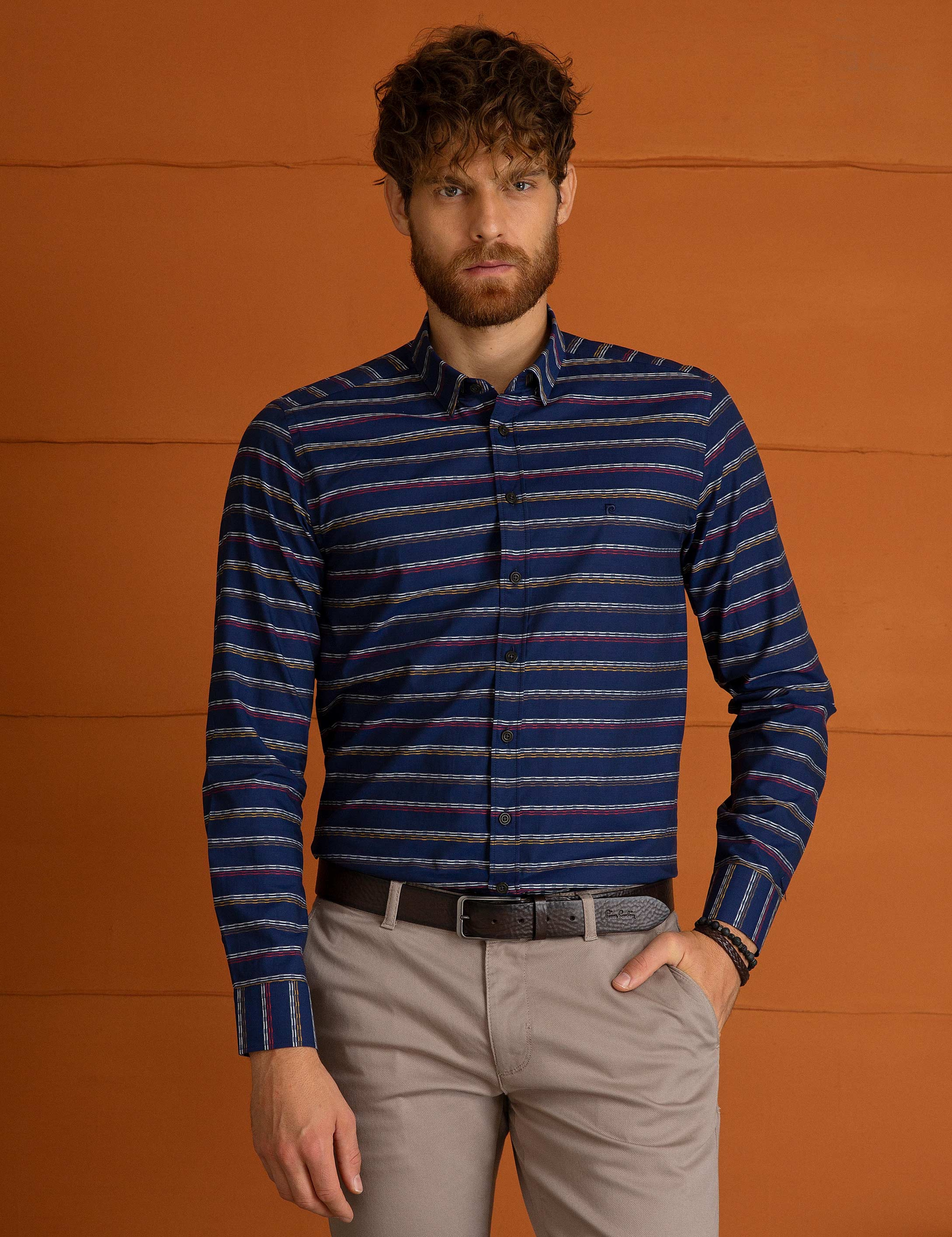 Lacivert Slim Fit Gömlek - Image 2