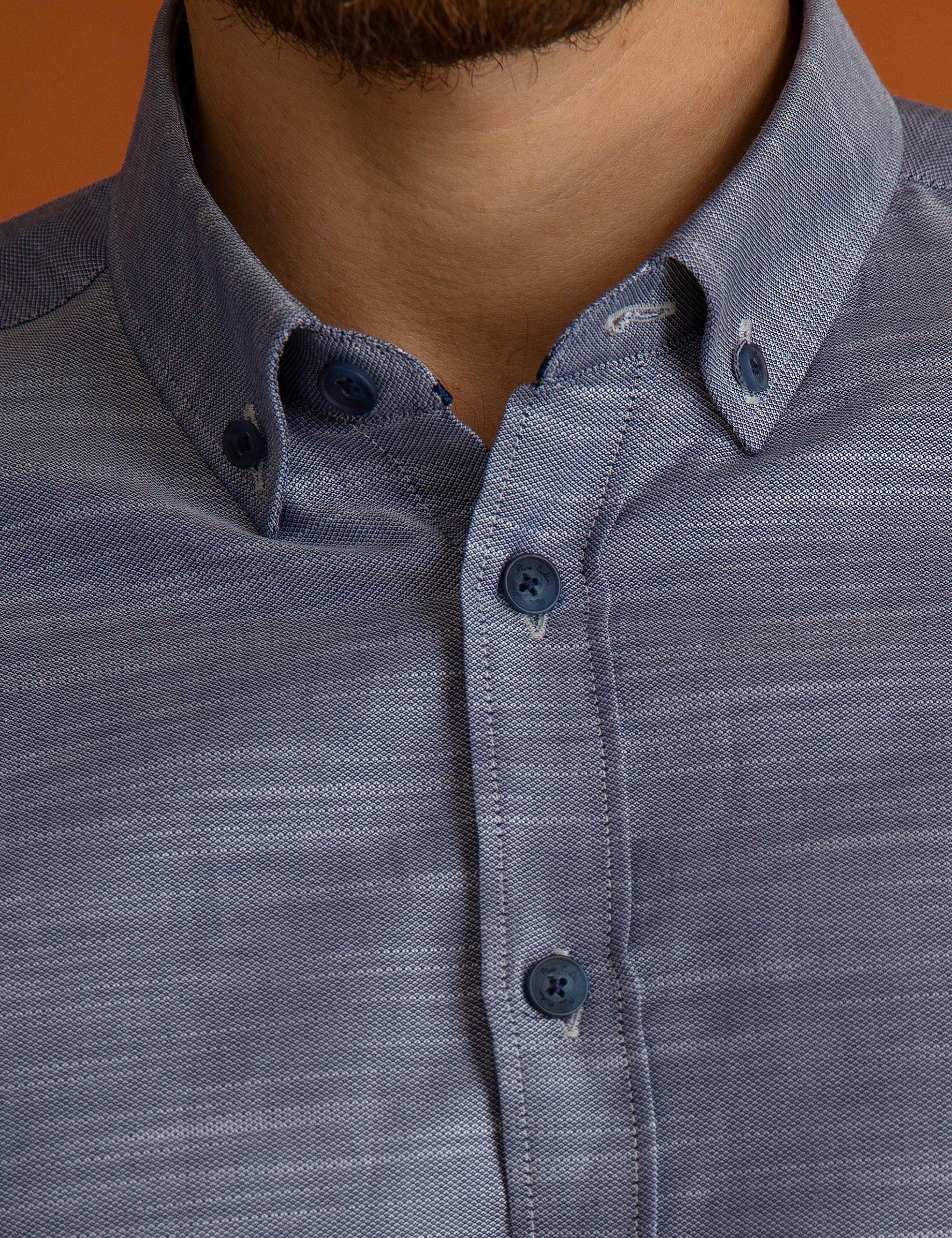 Slim Lacivert Gömlek