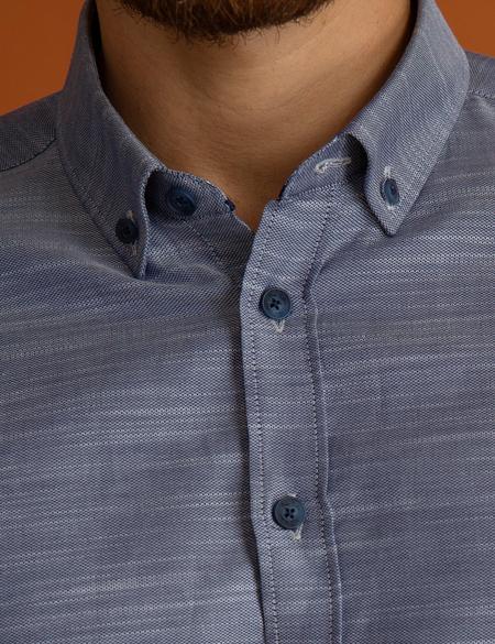 Slim Lacivert Gömlek - 50205324007