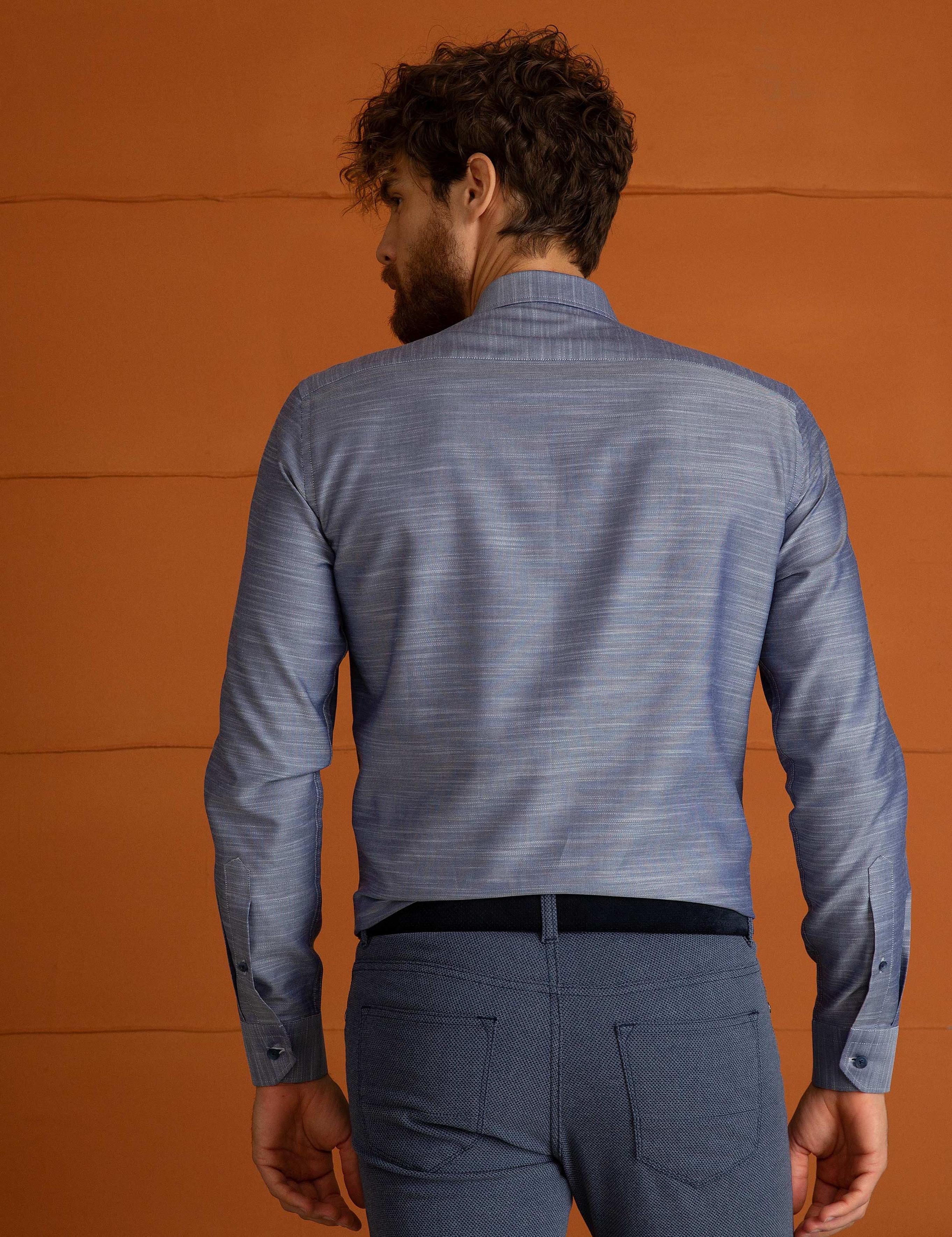 Slim Lacivert Gömlek