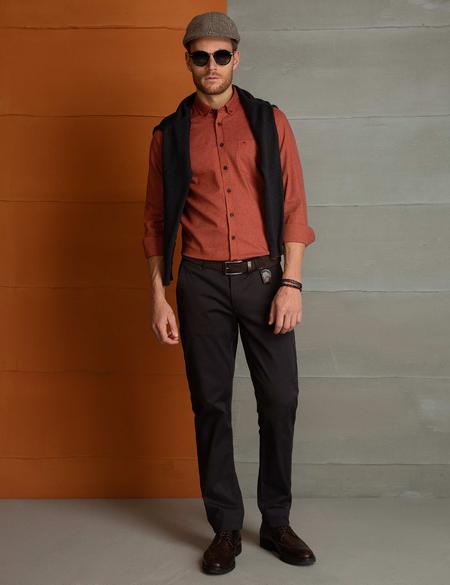 Turuncu Regular Fit Gömlek - 50194545023