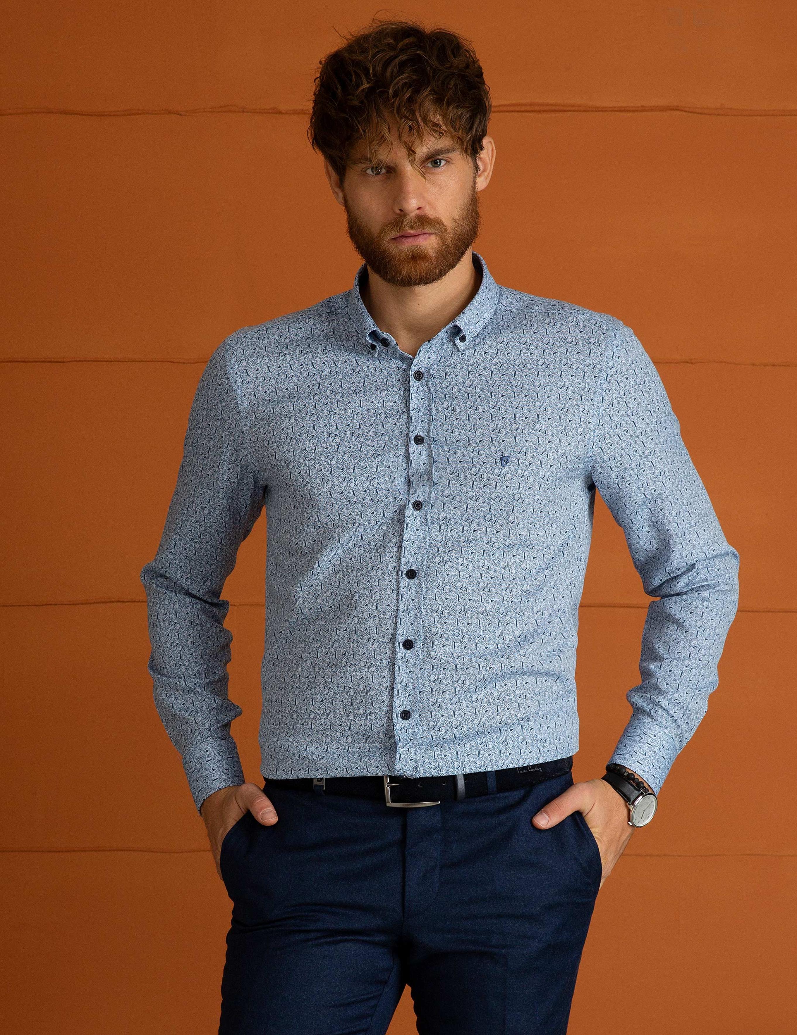 Mavi Slim Fit Gömlek