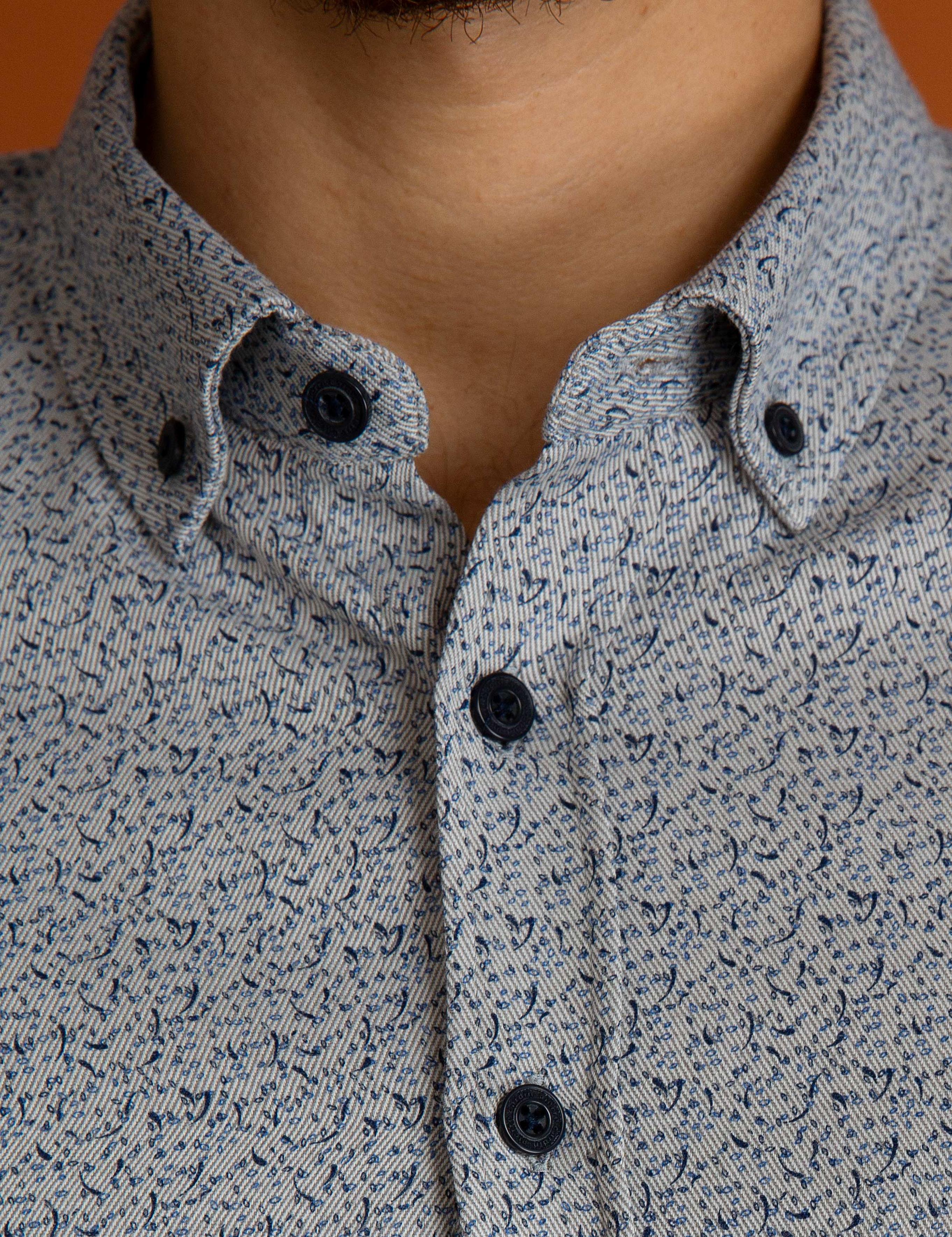 Petrol Slim Fit Uzun Kollu Gömlek