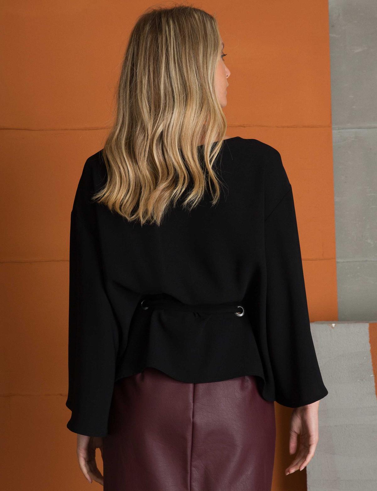 Siyah Dokuma Gömlek - 50197205009