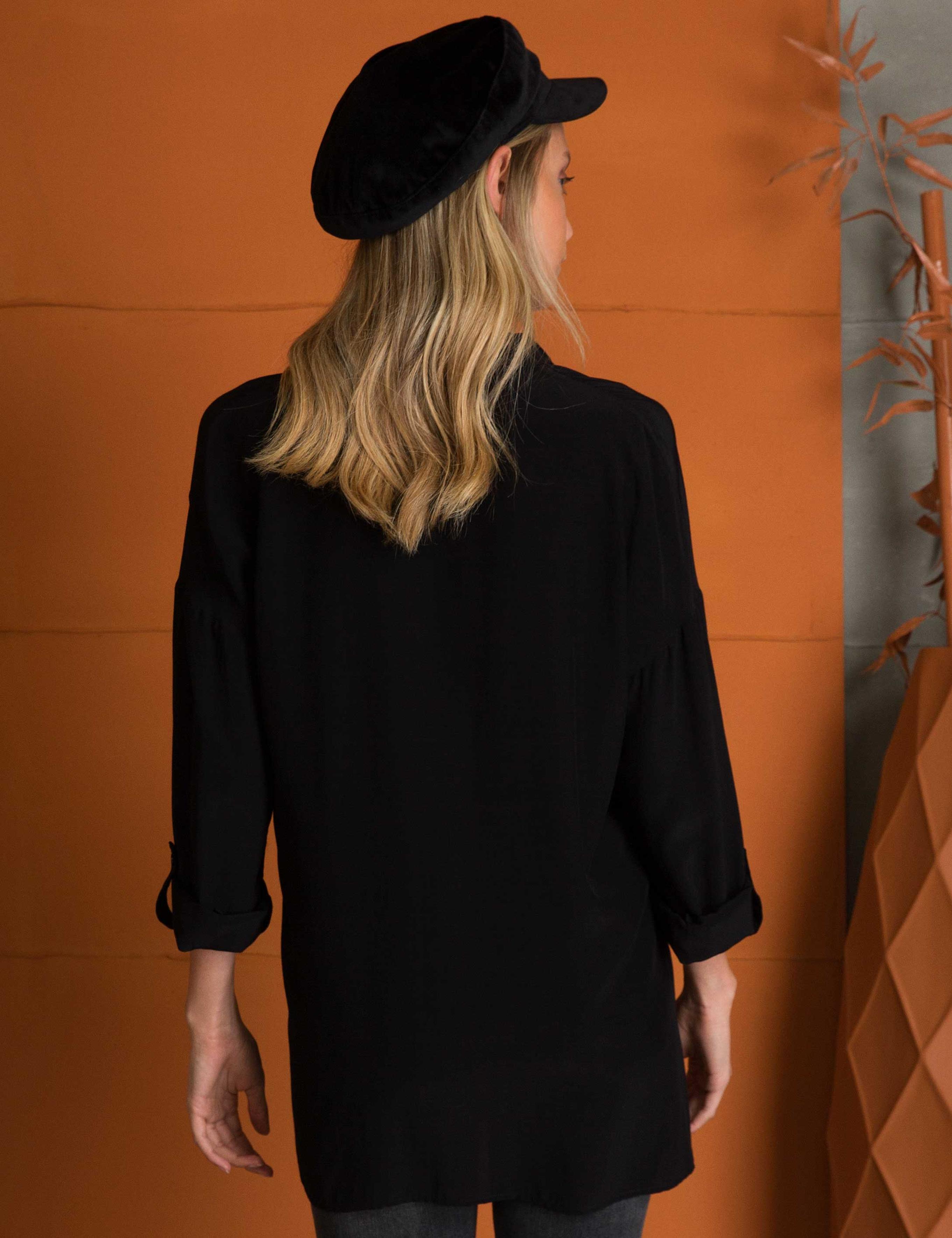 Siyah Comfort Fit Uzun Kollu Gömlek