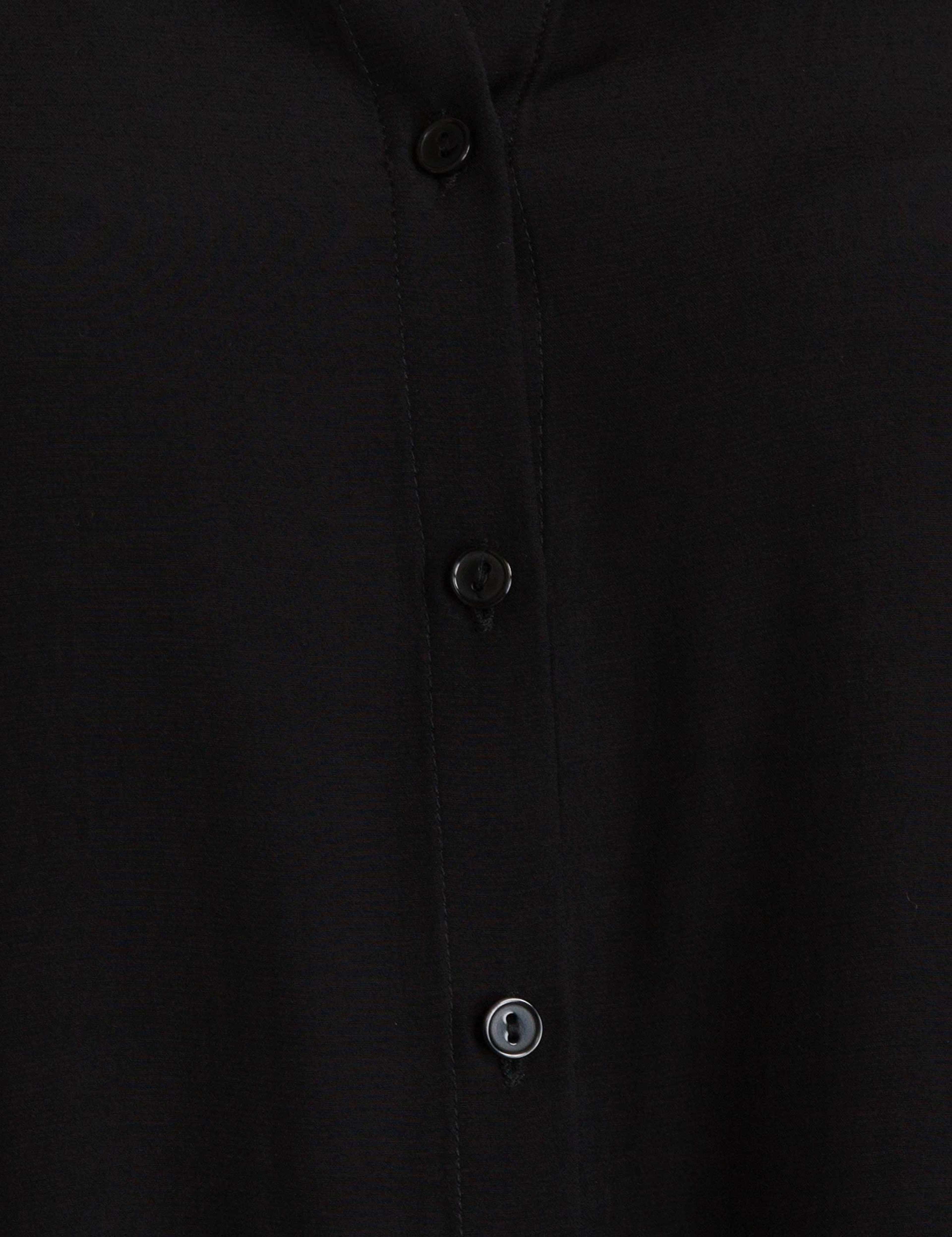 Siyah Comfort Fit Uzun Kollu Gömlek - Image 4
