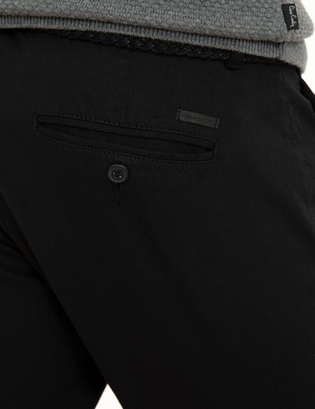 Siyah Slim Fit Chino Pantolon - 50224093087