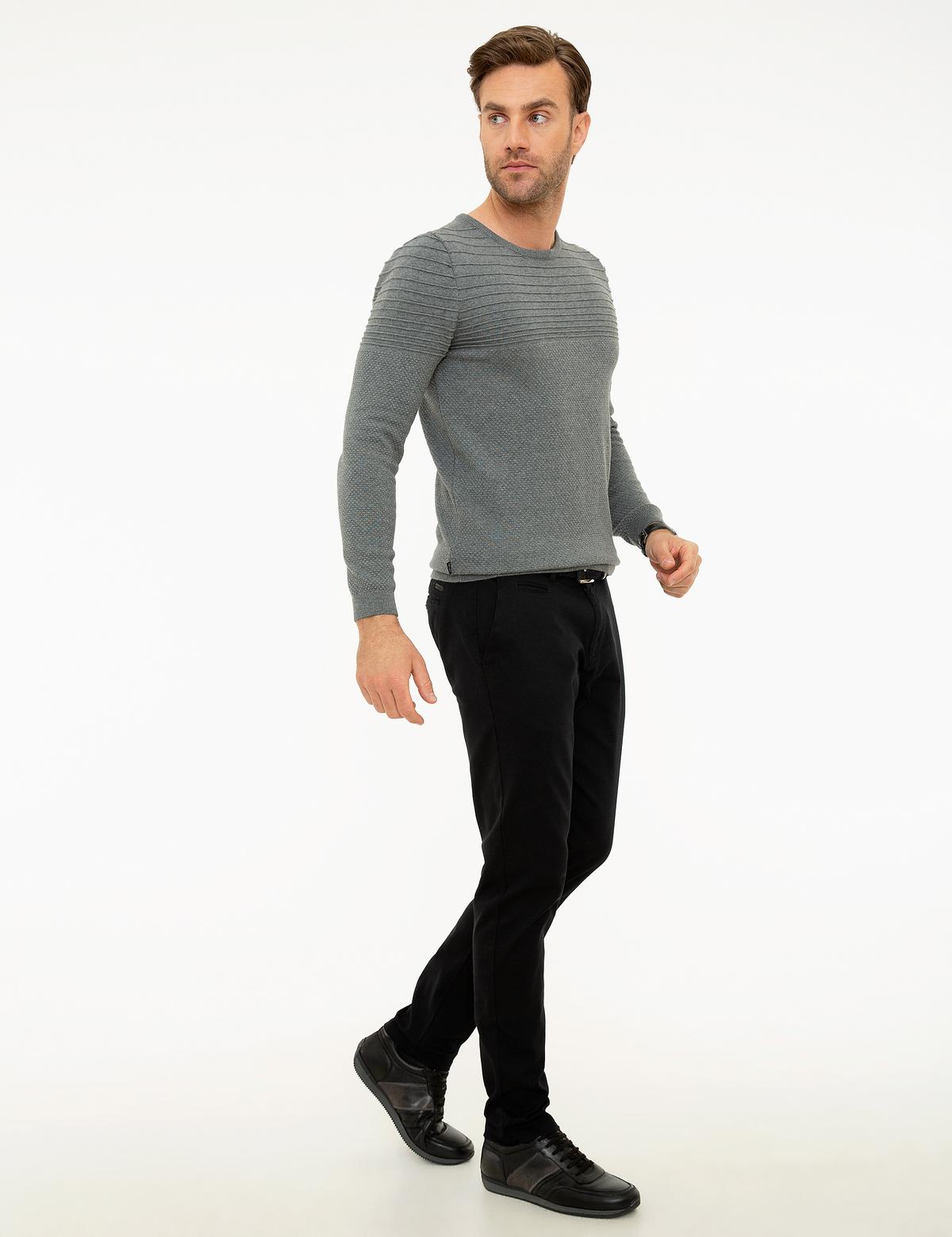 Siyah Slim Fit Chino Pantolon - 50224093087