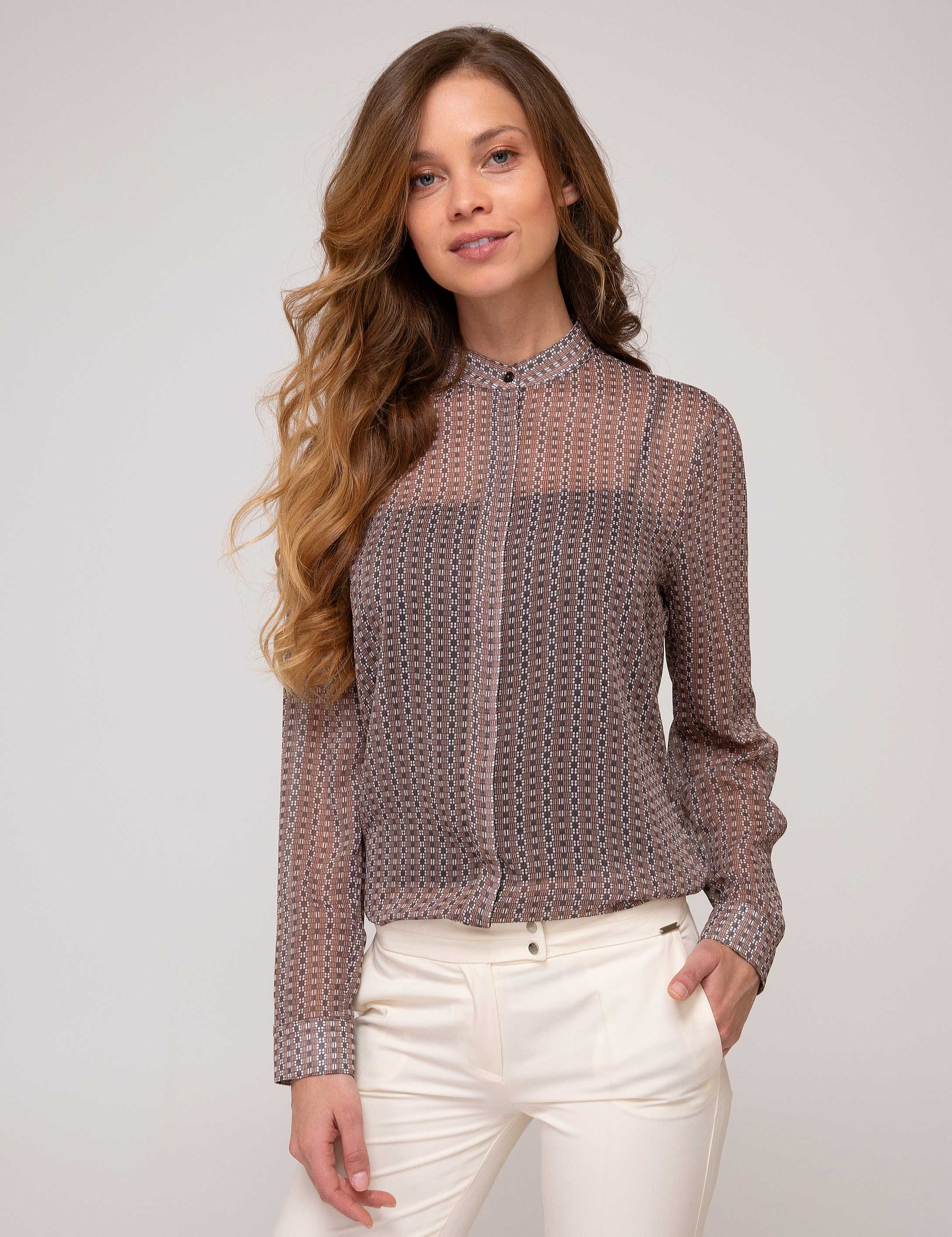 Kahverengi Regular Fit Uzun Kollu Gömlek - Image 1