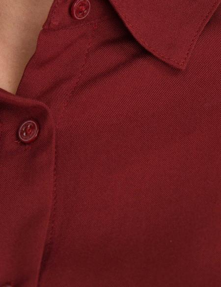 Bordo Dokuma Gömlek - 50197226053