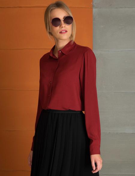 Bordo Dokuma Gömlek - 50197226053