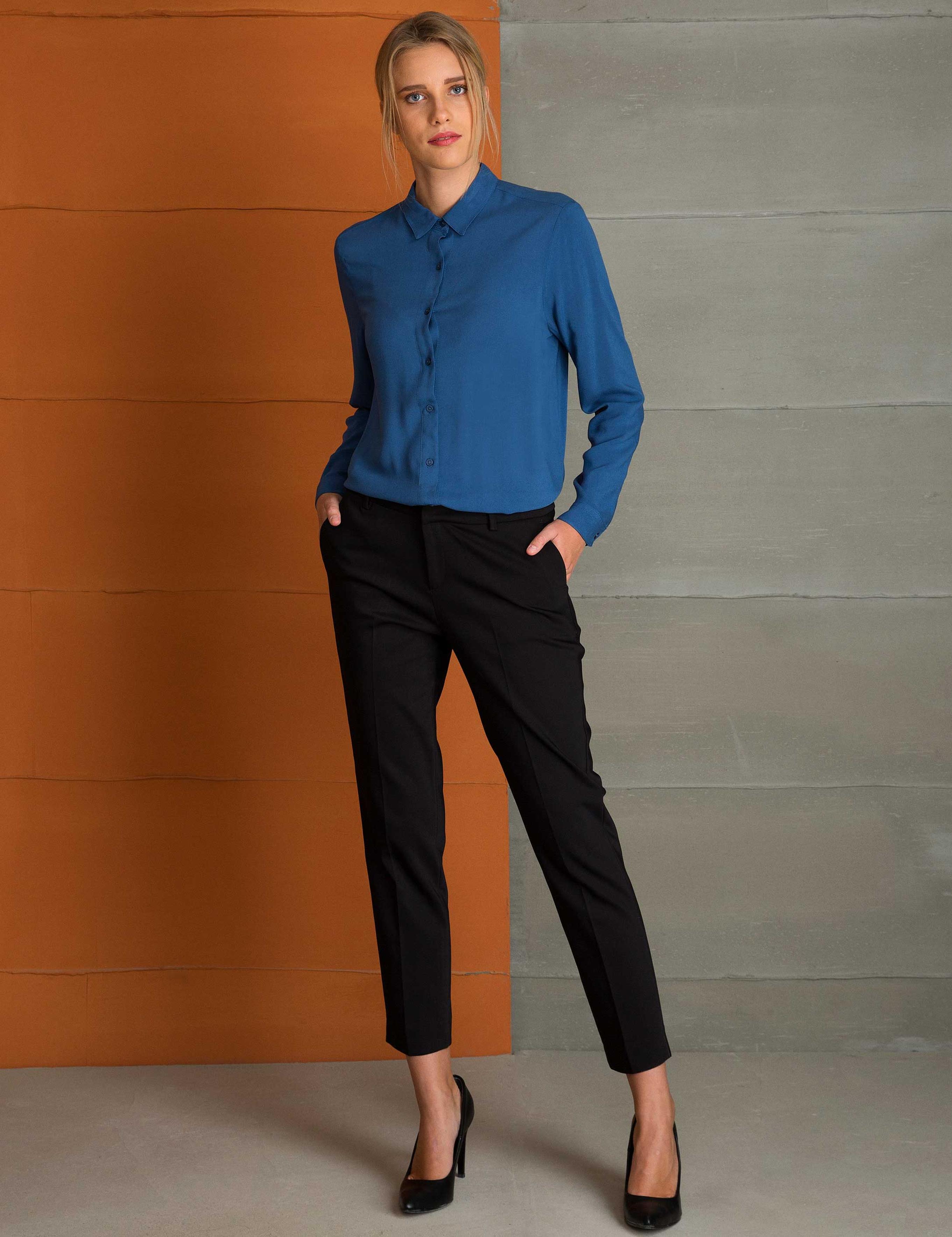 İndigo Comfort Dokuma Gömlek